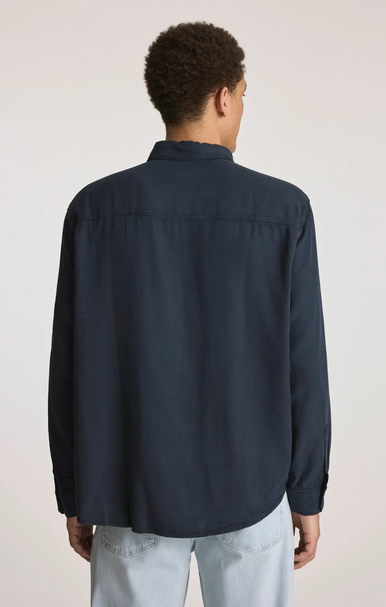 TENCEL™ BUTTON-UP SHIRT IN TOTAL ECLIPSE sold by Mavi product image thumbnail 2