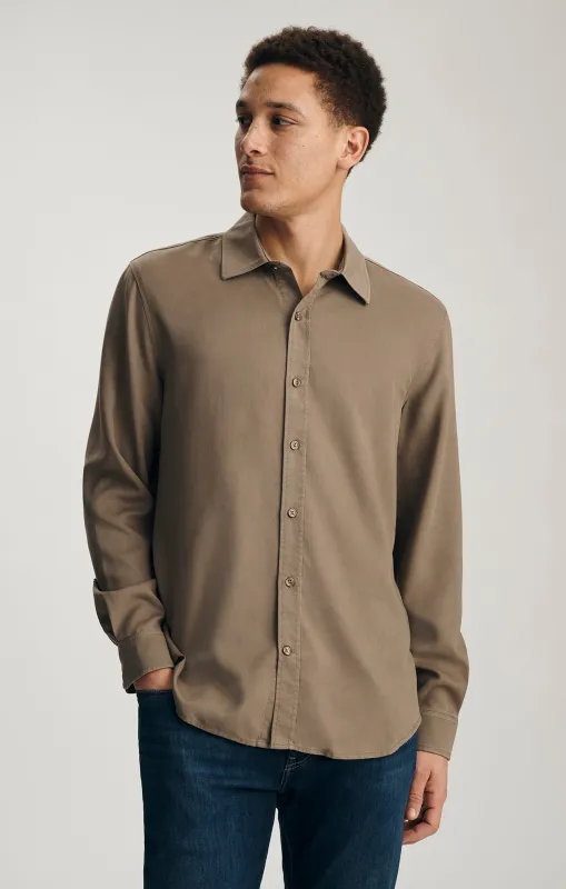 TENCEL™ BUTTON-UP SHIRT IN MOREL sold by Mavi