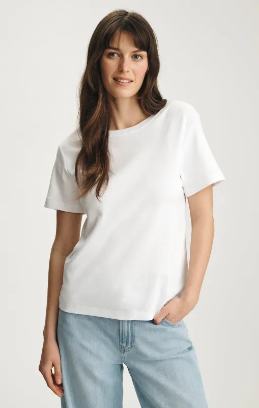 NINA CREW NECK T-SHIRT IN WHITE made by Mavi