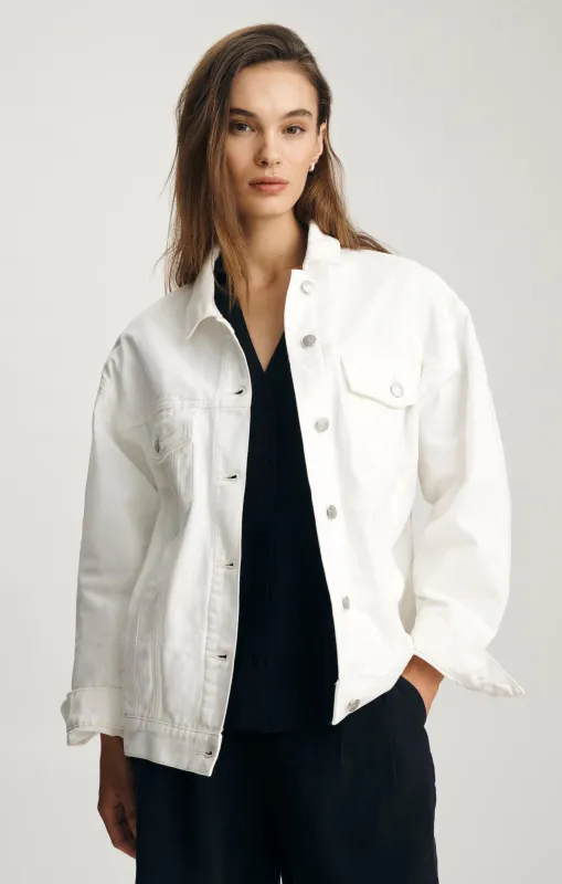 LUNA DENIM JACKET IN OFF WHITE DENIM made by Mavi