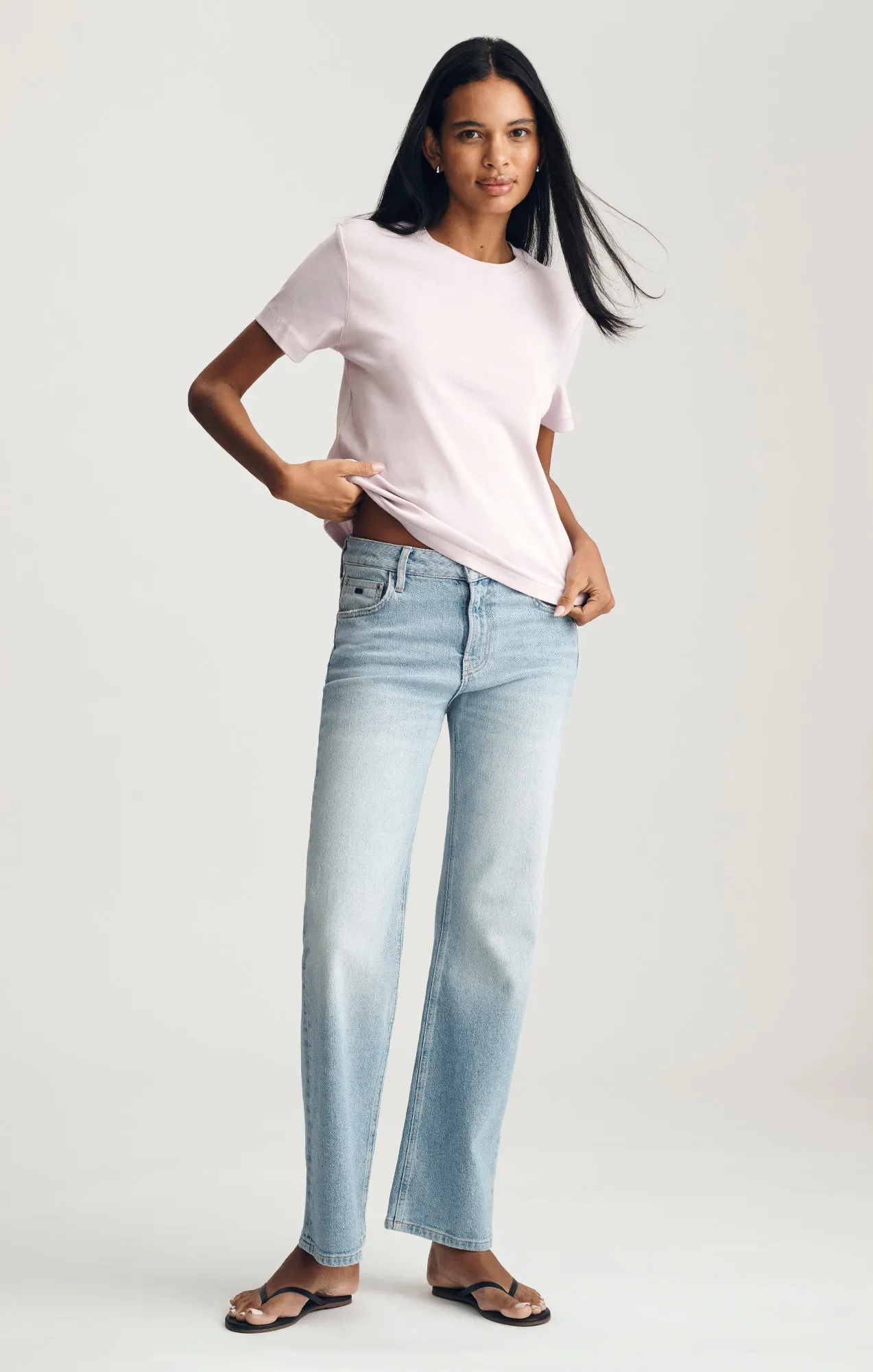 NINA CREW NECK T-SHIRT IN ORCHID HUSH sold by Mavi product image thumbnail 4