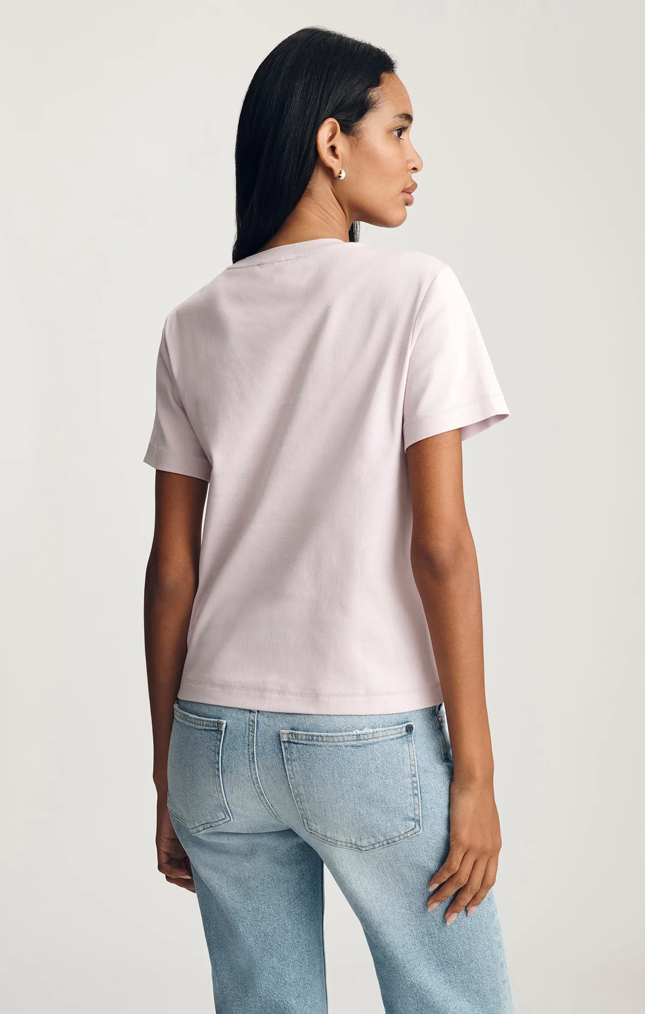 NINA CREW NECK T-SHIRT IN ORCHID HUSH sold by Mavi product image thumbnail 2
