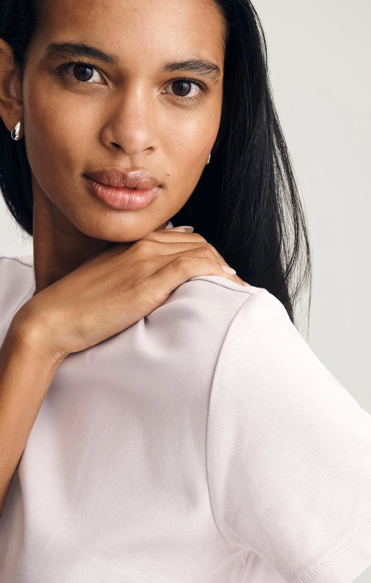 NINA CREW NECK T-SHIRT IN ORCHID HUSH sold by Mavi product image thumbnail 3