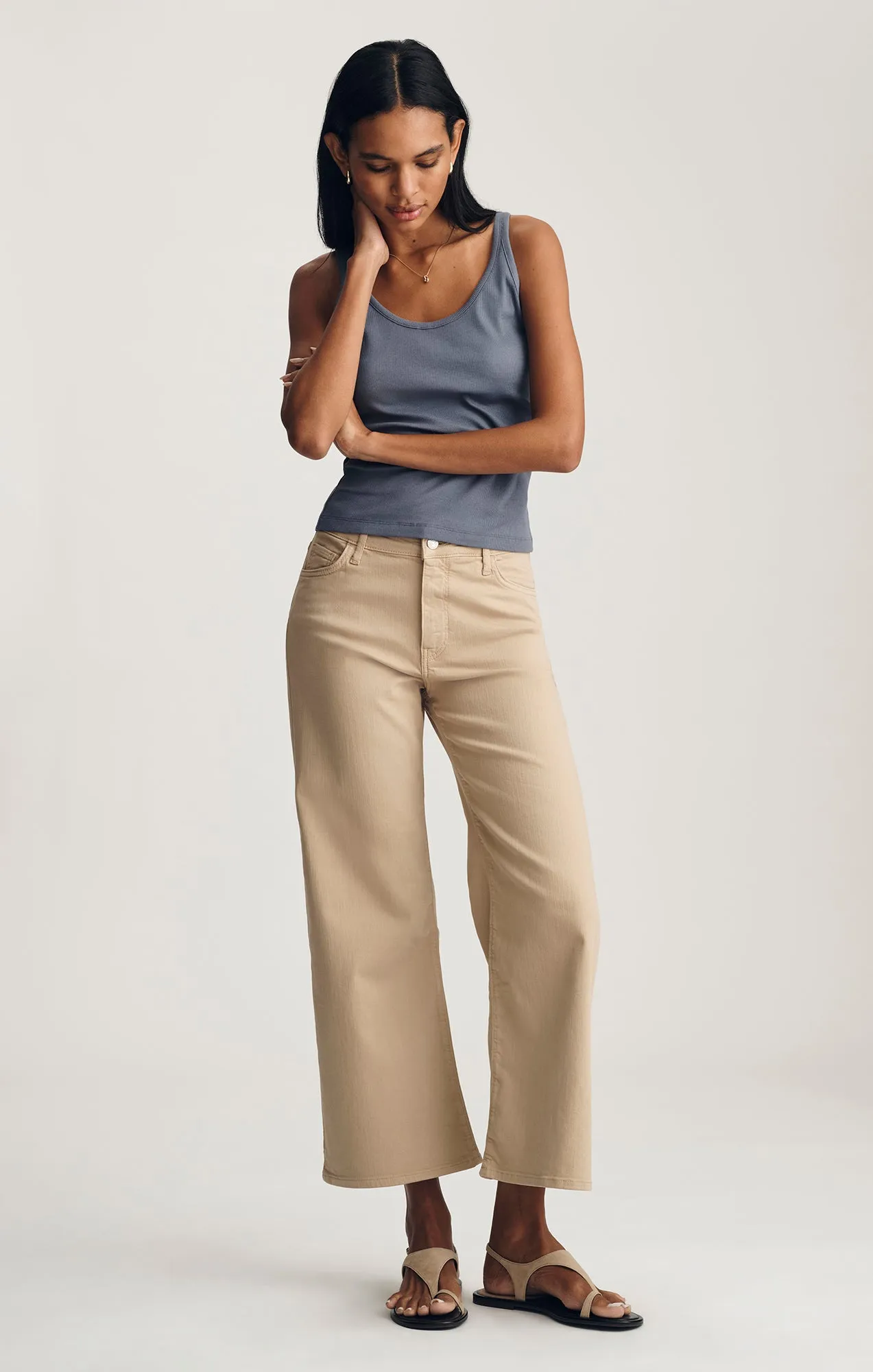 RIBBED SCOOP NECK TANK TOP IN GRISAILLE sold by Mavi product image thumbnail 4