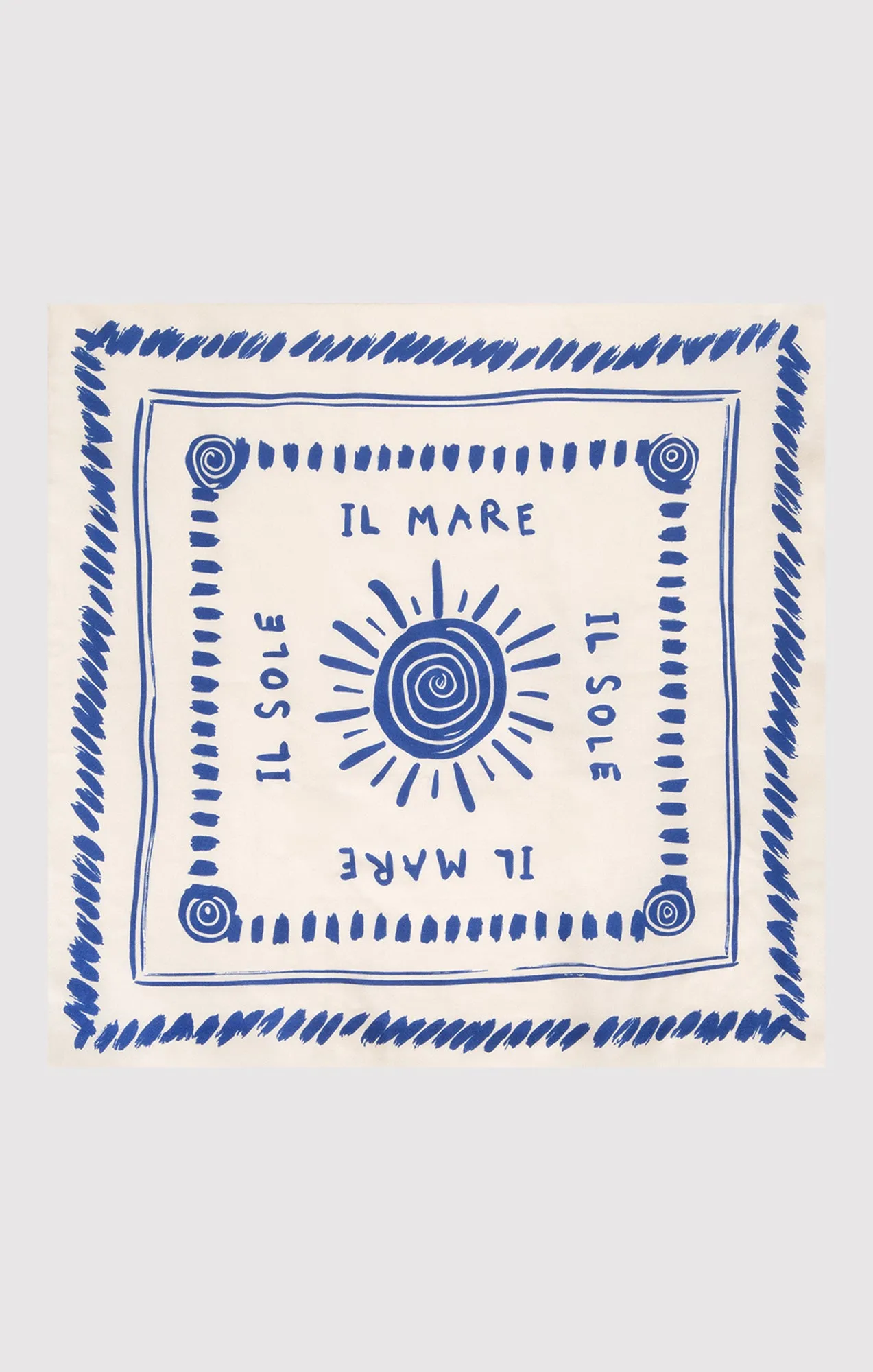 SMALL SILK SUN BANDANA IN ANTIQUE WHITE sold by Mavi