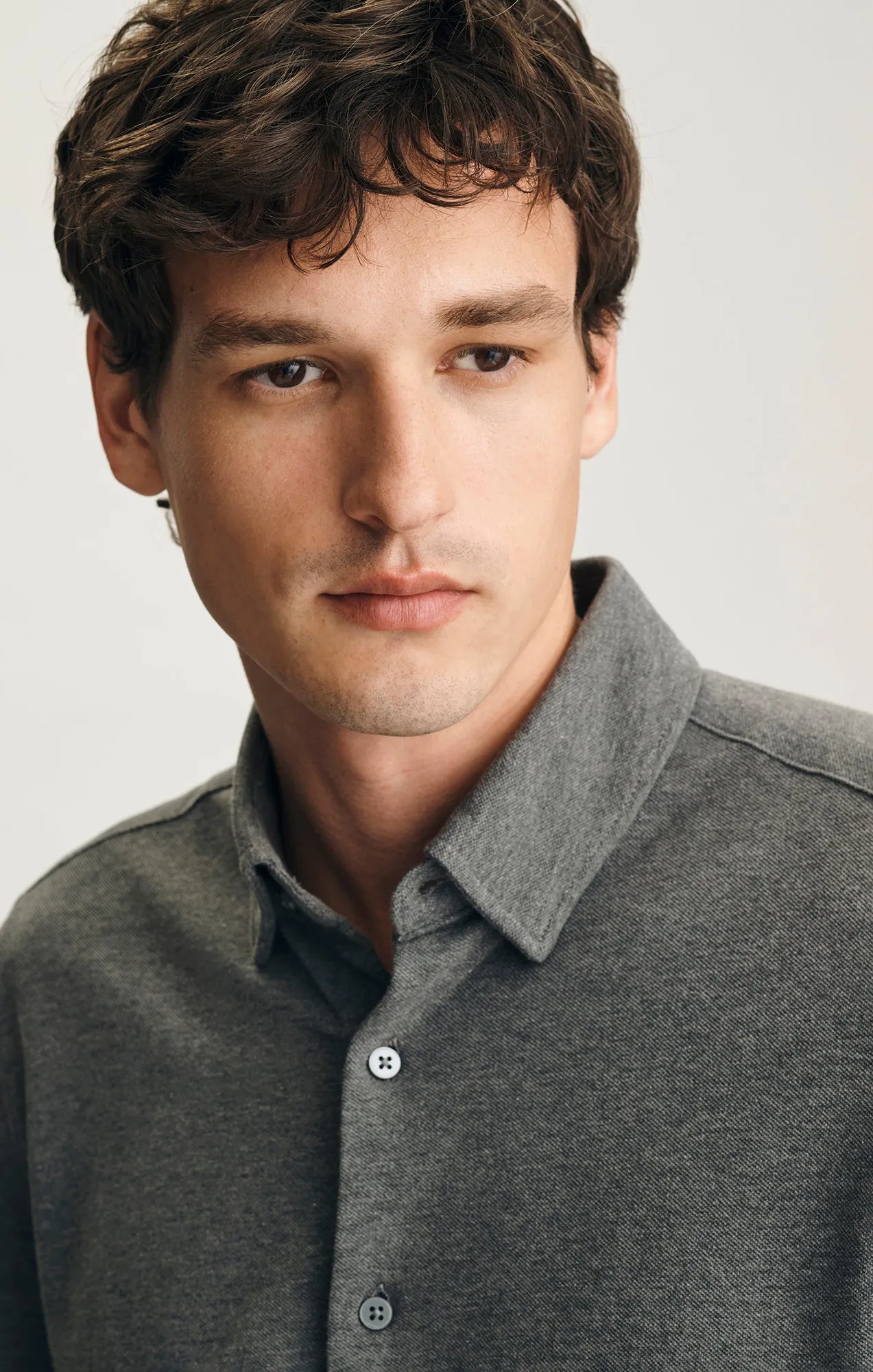 BUTTON-UP SHIRT IN DARK GREY MELANGE sold by Mavi product image thumbnail 3