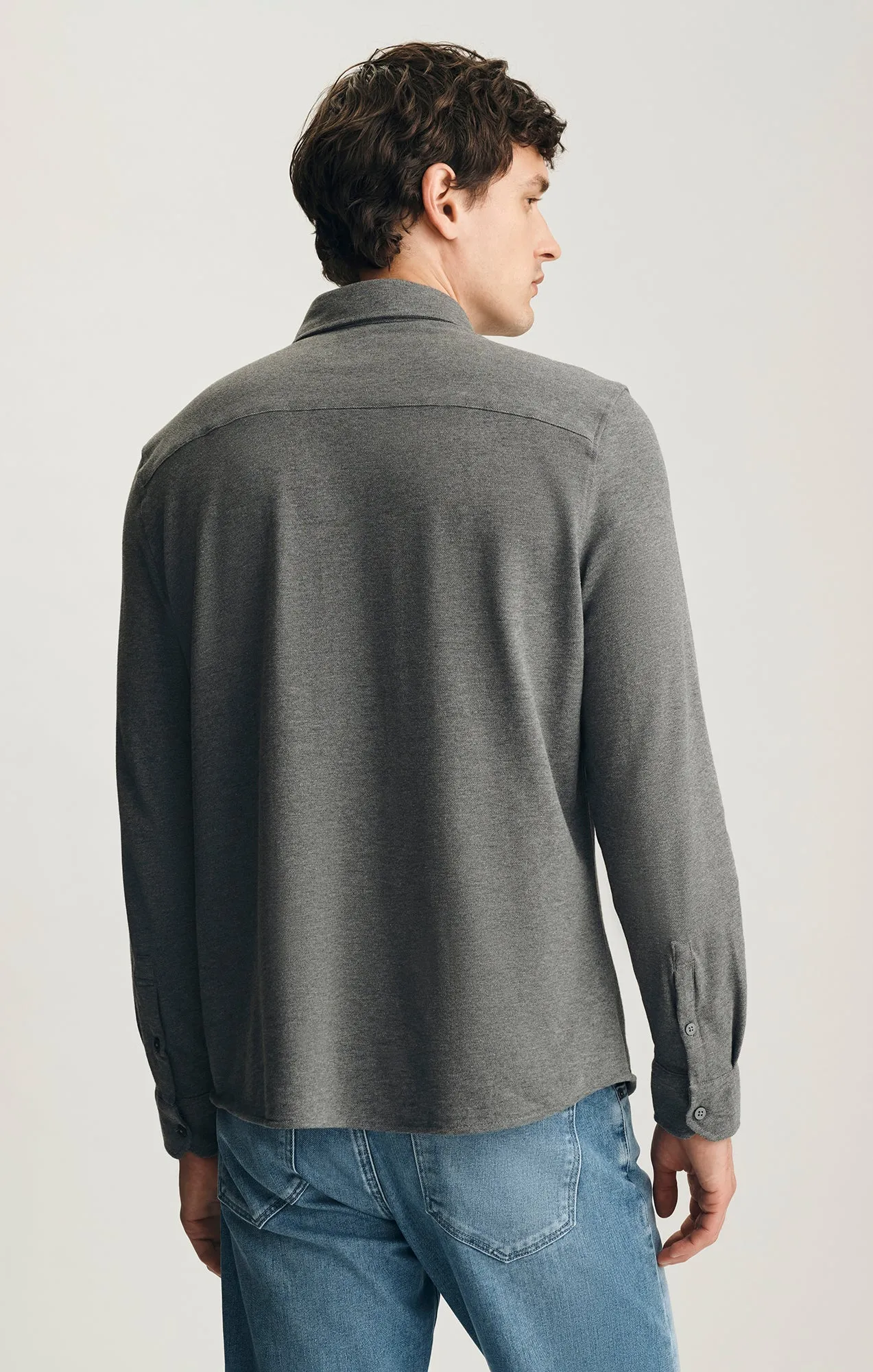 BUTTON-UP SHIRT IN DARK GREY MELANGE sold by Mavi product image thumbnail 2