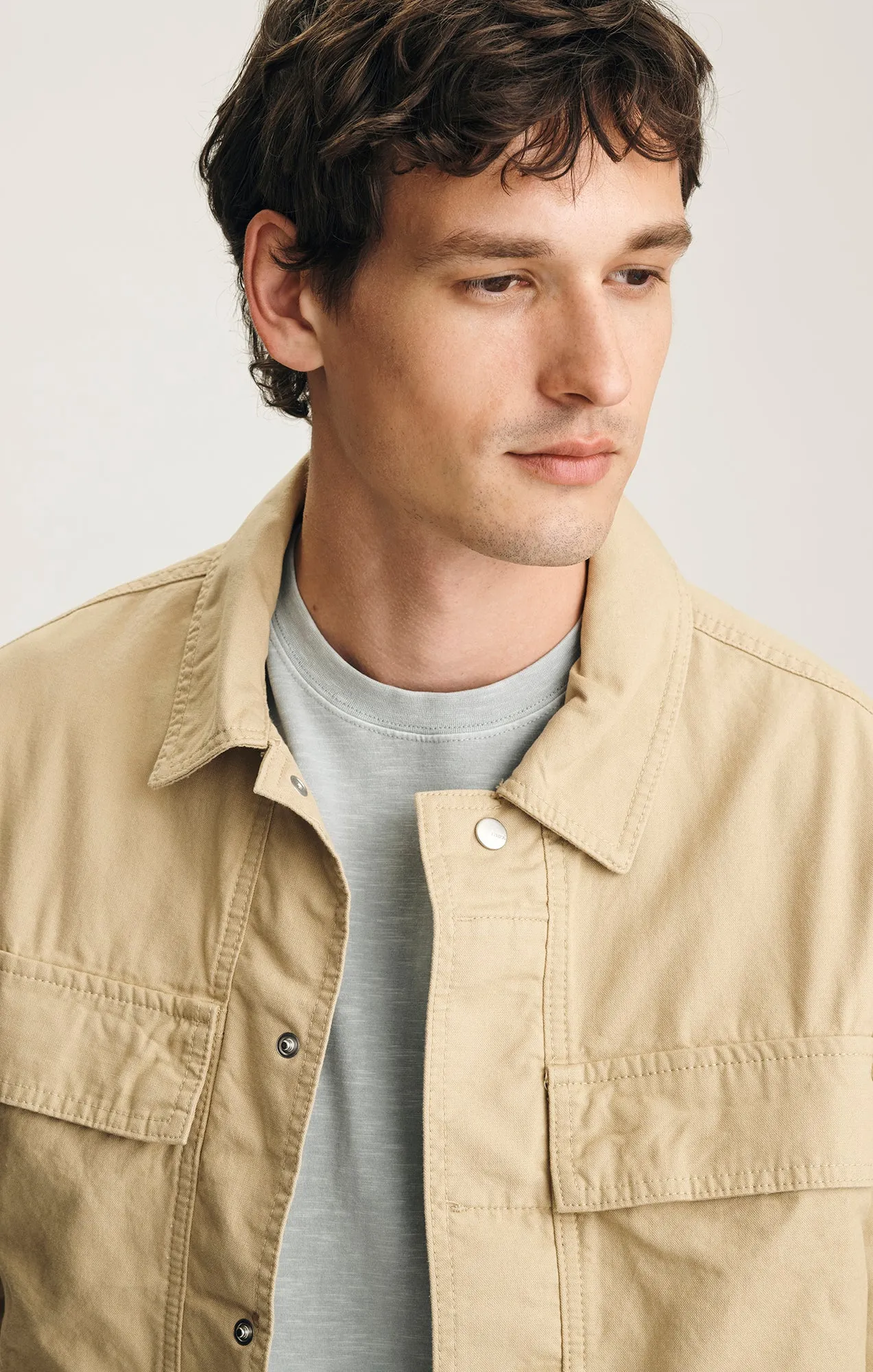 UTILITY OVERSHIRT IN OLIVE GRAY sold by Mavi product image thumbnail 2