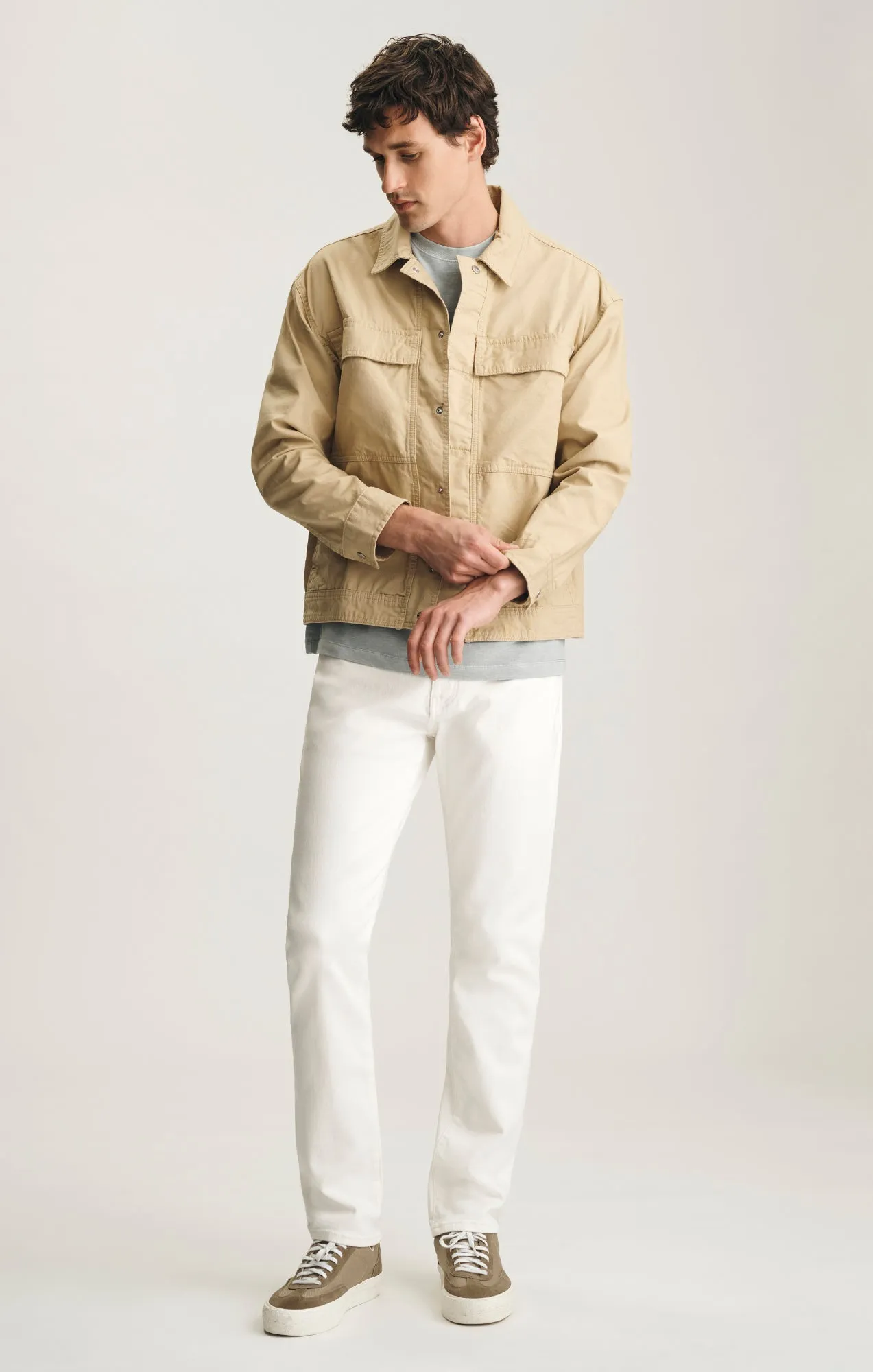 UTILITY OVERSHIRT IN OLIVE GRAY sold by Mavi product image thumbnail 4