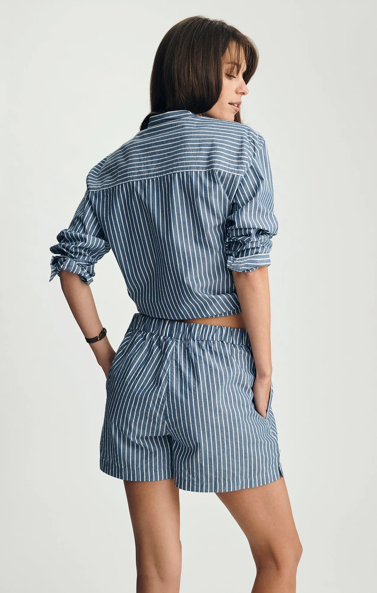MINI SHORTS IN NAVY PEONY STRIPE sold by Mavi product image thumbnail 4