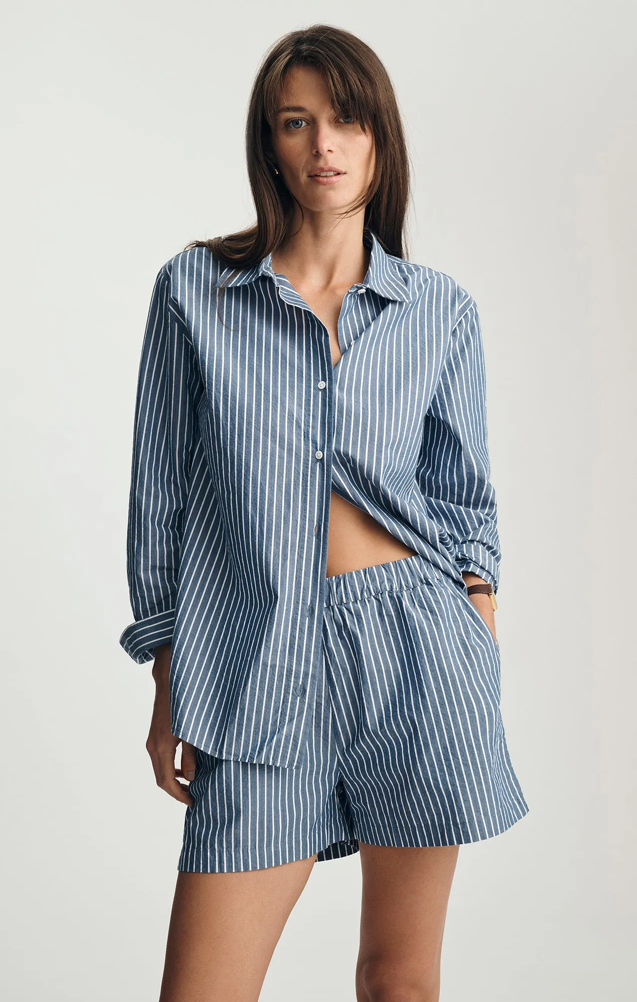 MINI SHORTS IN NAVY PEONY STRIPE sold by Mavi product image thumbnail 3