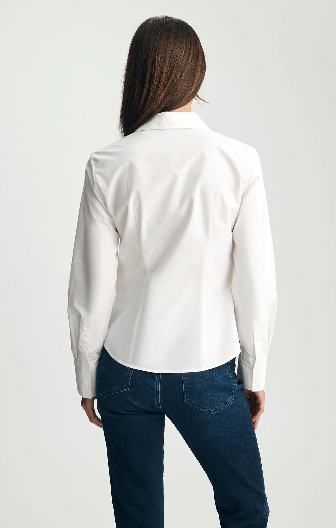 TAILORED LONG SLEEVE BUTTON-UP SHIRT IN WHITE sold by Mavi product image thumbnail 3