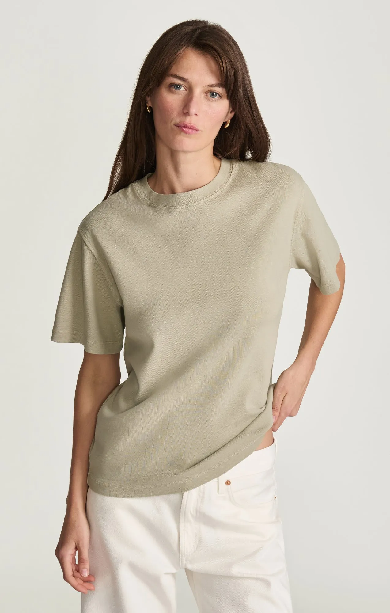 CREW NECK T-SHIRT IN SEAGRASS sold by Mavi