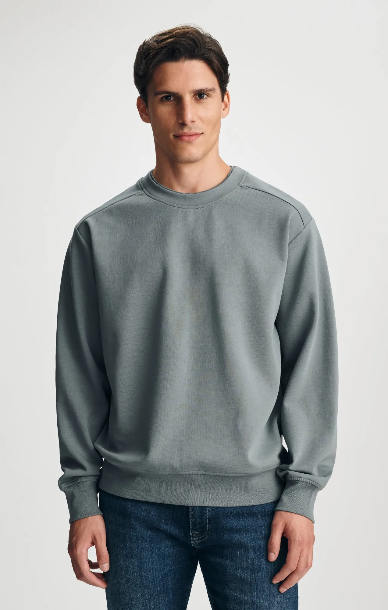FLEECE CREW NECK SWEATSHIRT IN STORMY WEATHER sold by Mavi