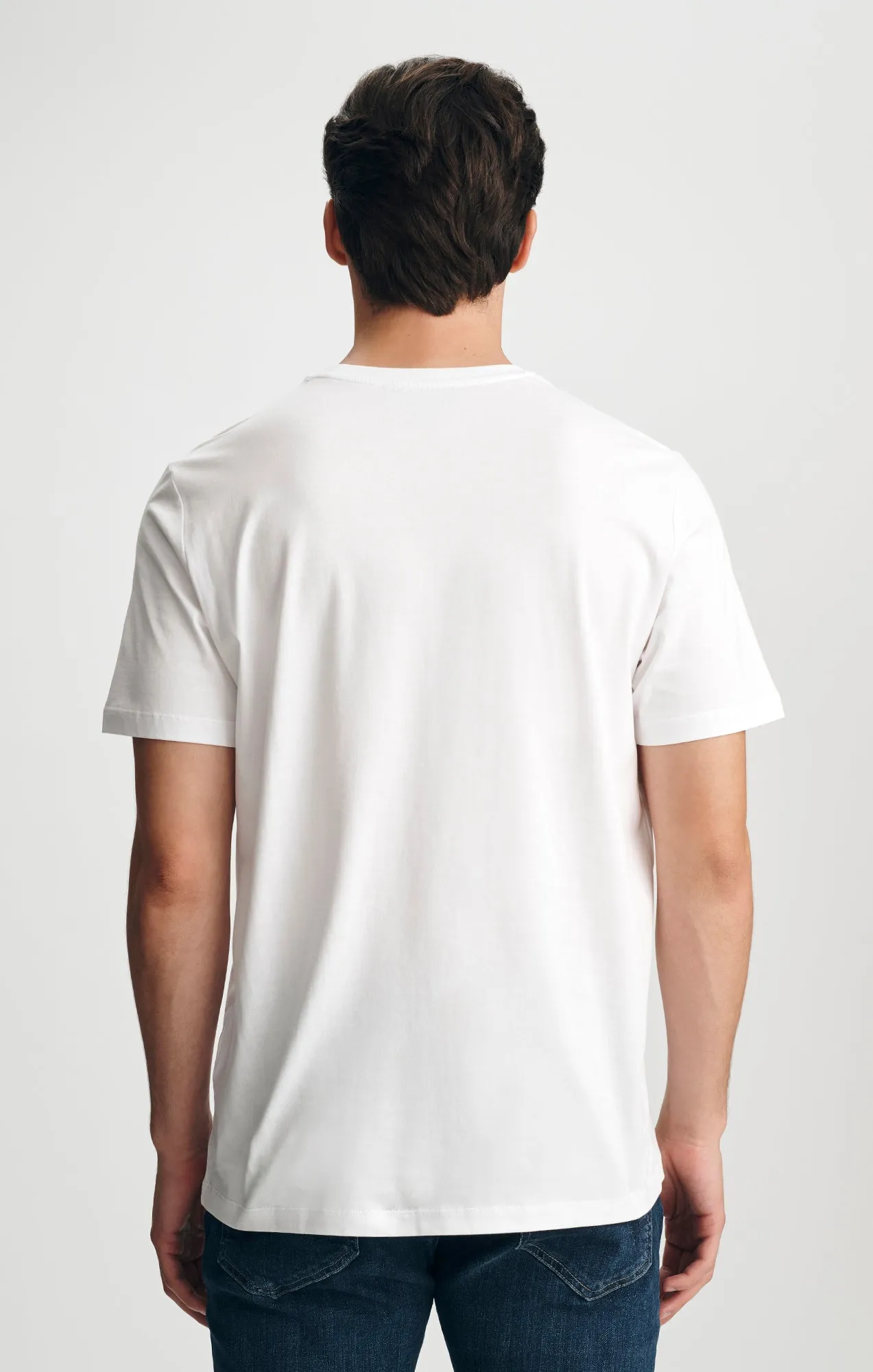 PIMA CREW NECK T-SHIRT IN WHITE sold by Mavi product image thumbnail 4