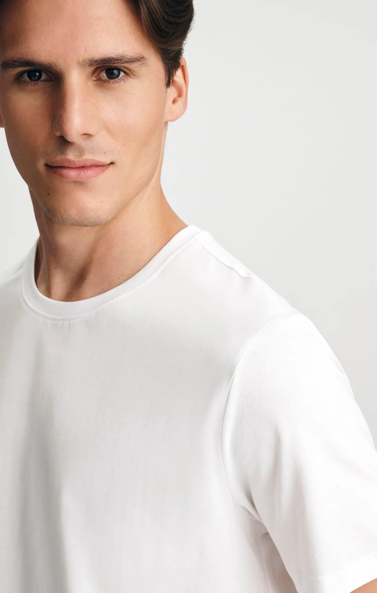 PIMA CREW NECK T-SHIRT IN WHITE sold by Mavi product image thumbnail 5