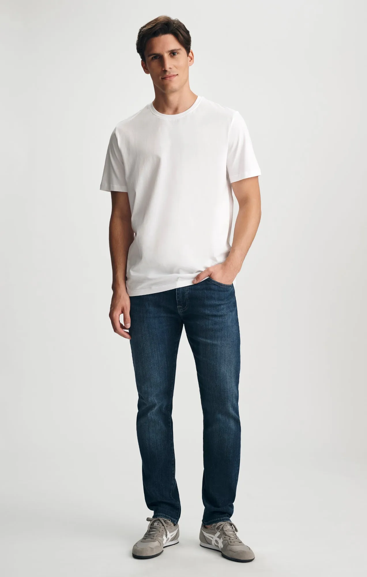 PIMA CREW NECK T-SHIRT IN WHITE sold by Mavi product image thumbnail 2