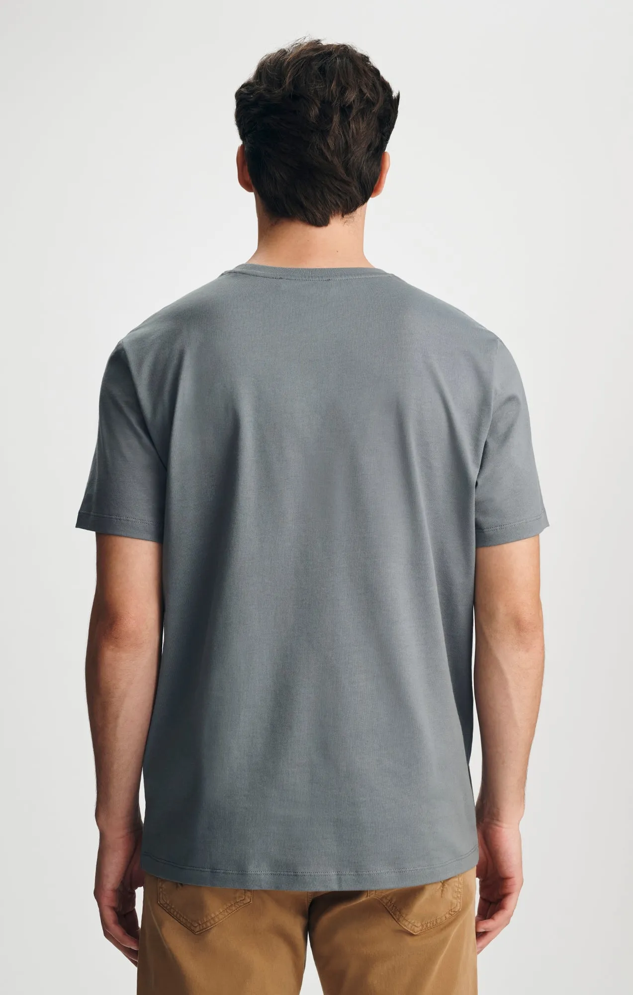 PIMA CREW NECK T-SHIRT IN STORMY WEATHER sold by Mavi product image thumbnail 4