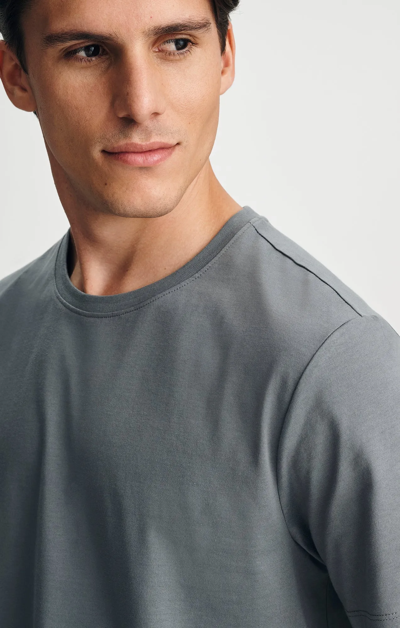 PIMA CREW NECK T-SHIRT IN STORMY WEATHER sold by Mavi product image thumbnail 5