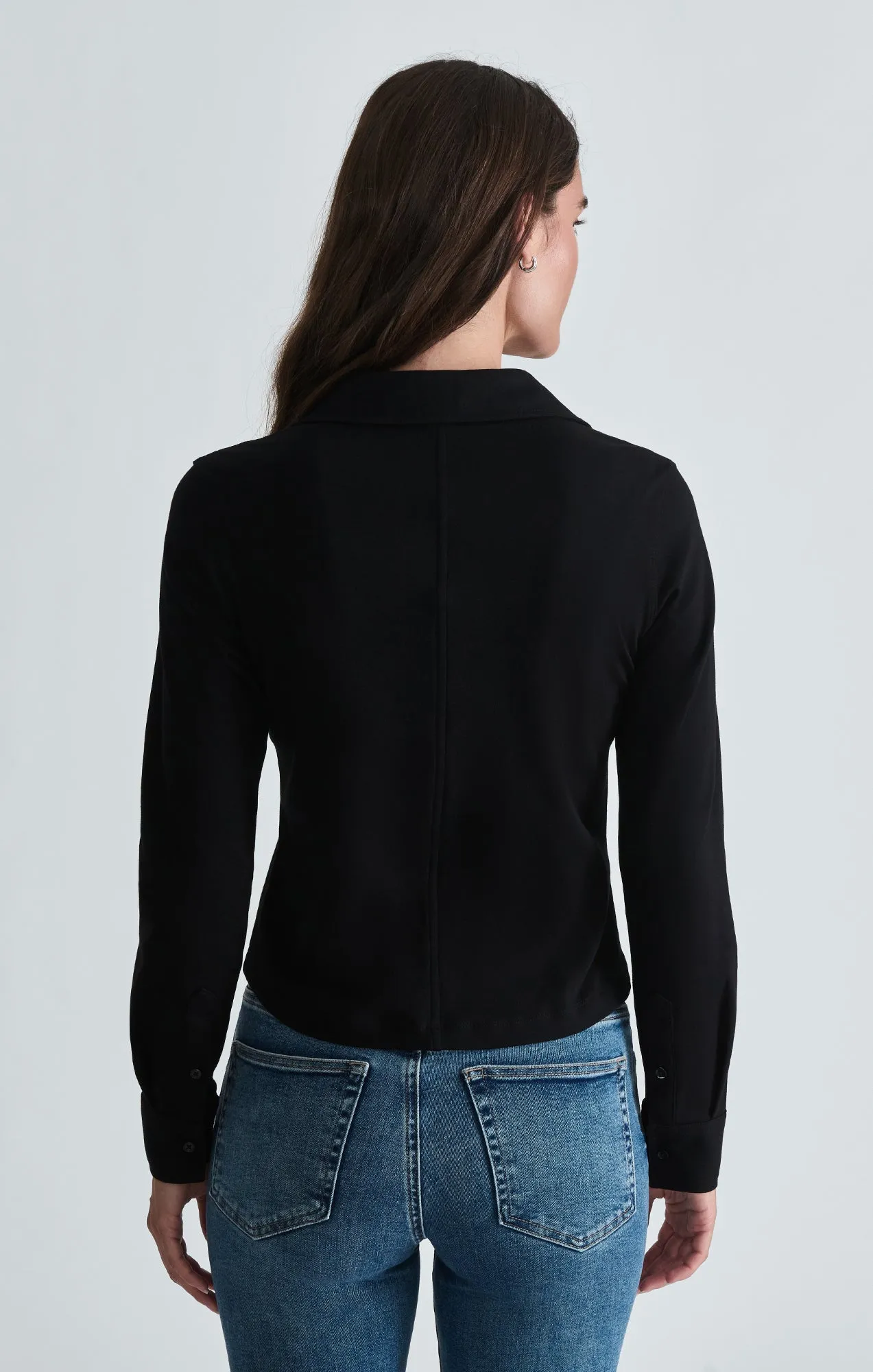 SLIM BUTTON-UP SHIRT IN BLACK sold by Mavi product image thumbnail 4