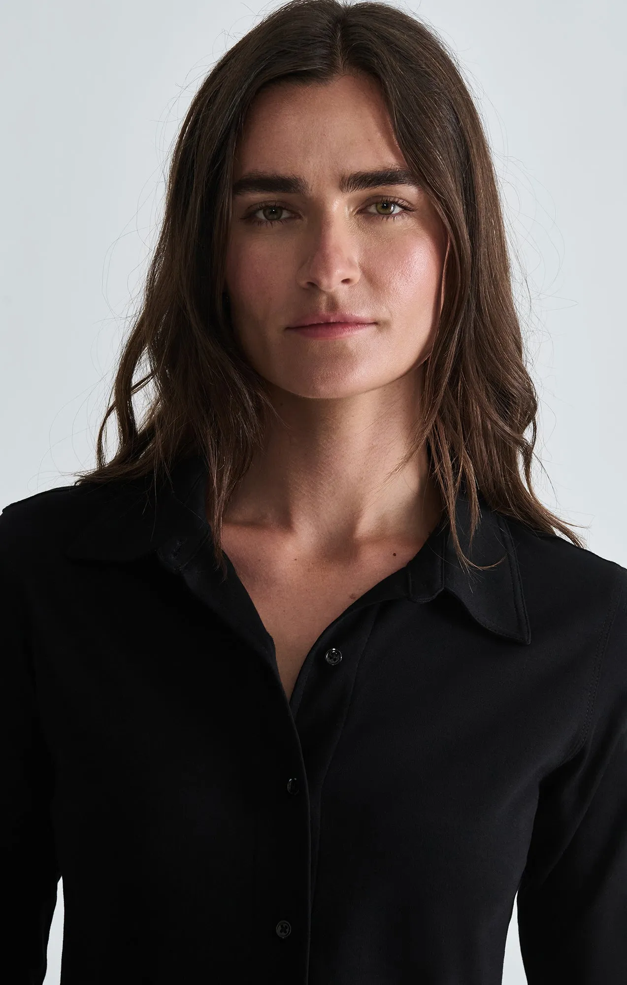 SLIM BUTTON-UP SHIRT IN BLACK sold by Mavi product image thumbnail 5