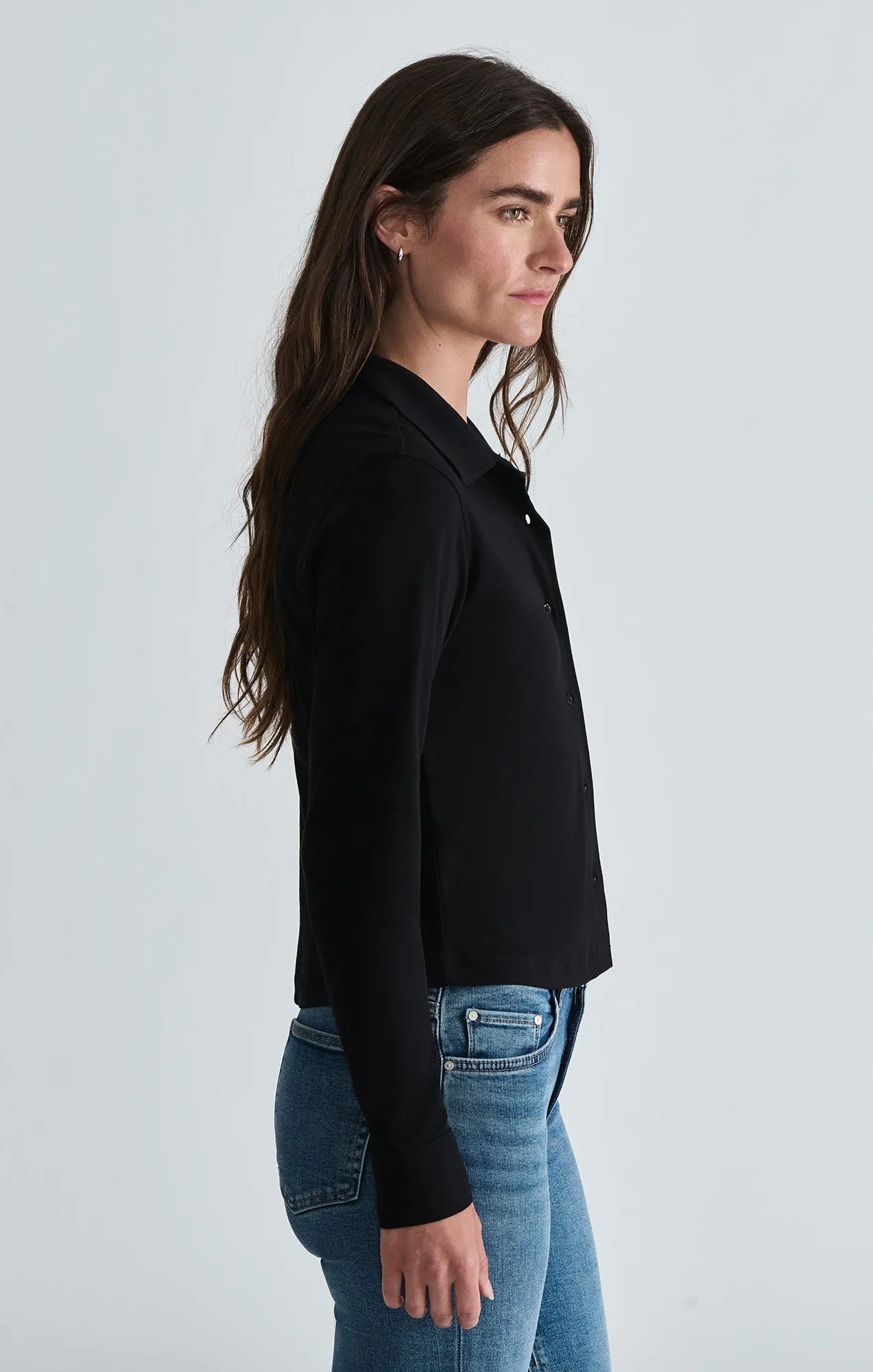 SLIM BUTTON-UP SHIRT IN BLACK sold by Mavi product image thumbnail 3