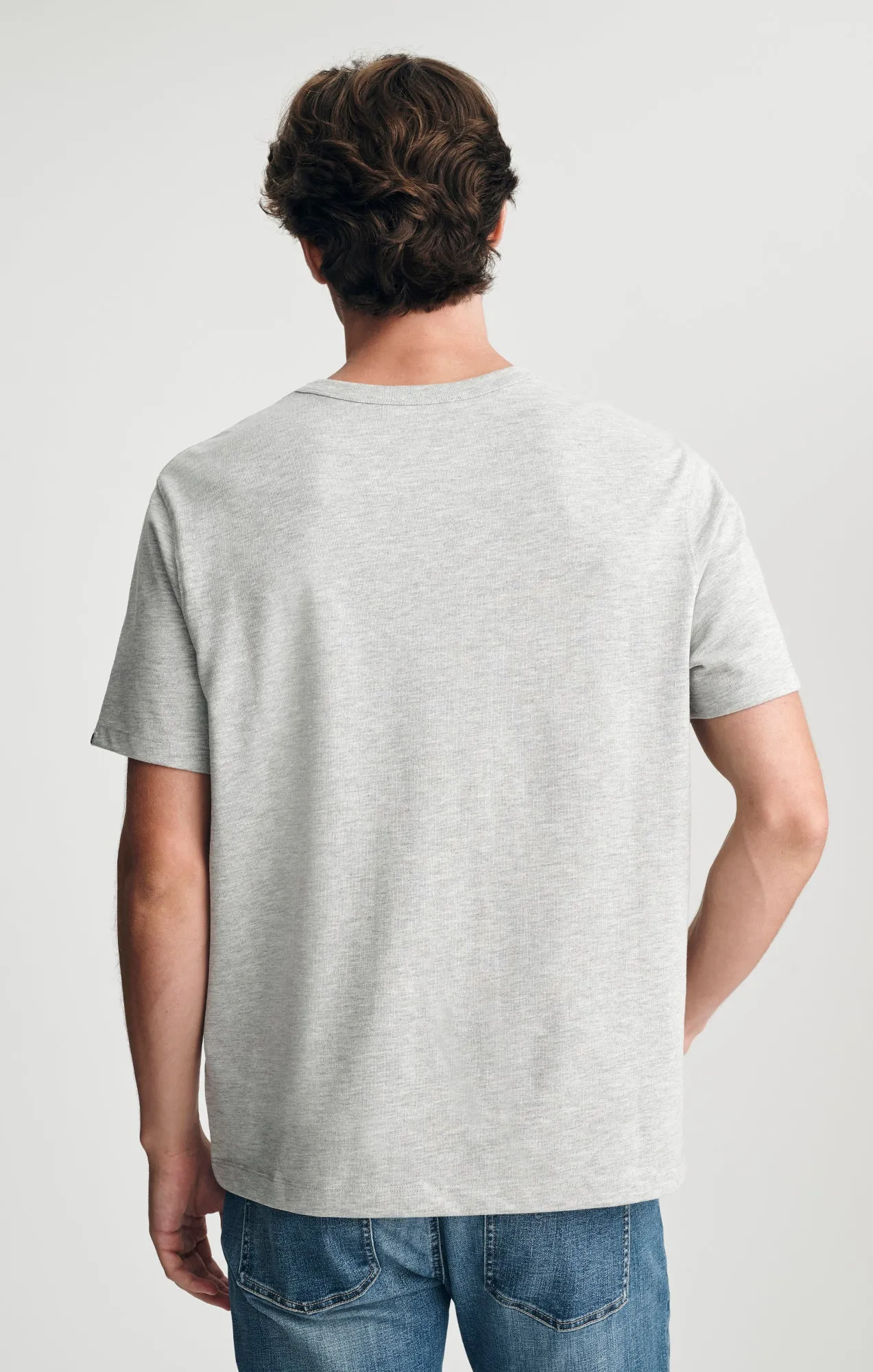 CREW NECK T-SHIRT IN GREY MELANGE sold by Mavi product image thumbnail 4