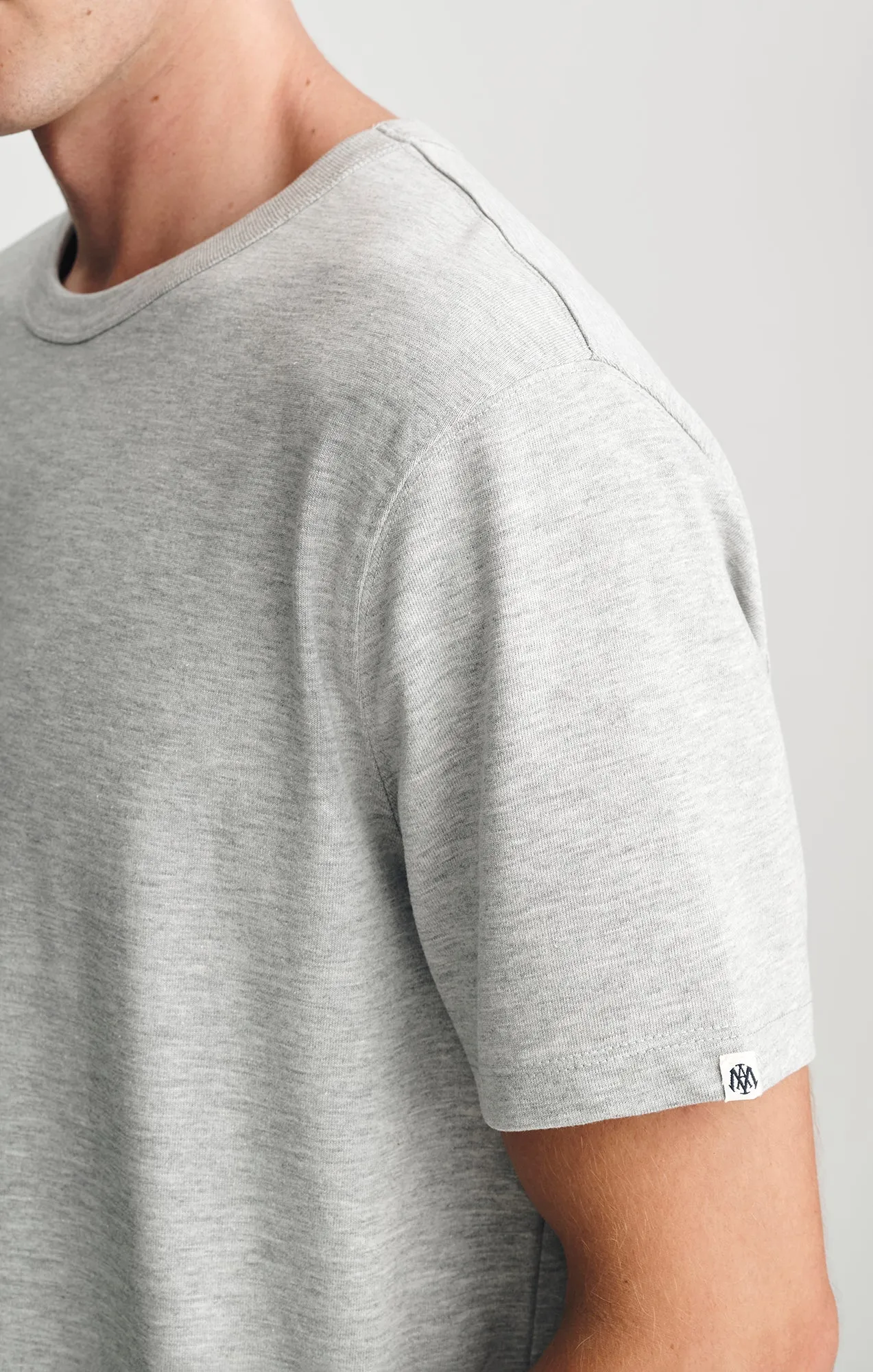CREW NECK T-SHIRT IN GREY MELANGE sold by Mavi product image thumbnail 5