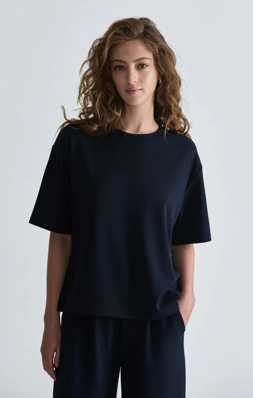 LUXE TOUCH TENCEL™ CREW NECK T-SHIRT IN MEDIEVAL BLUE made by Mavi