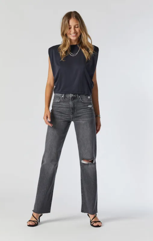 BARCELONA WIDE LEG JEANS IN LIGHT GREY RIPPED ORGANIC BLUE sold by Mavi