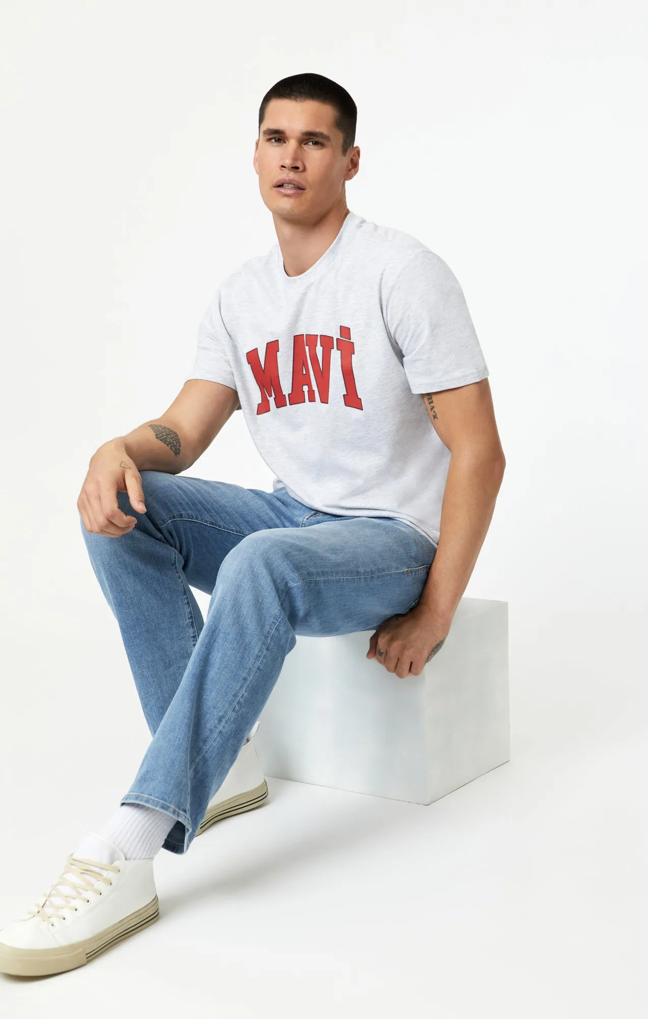 MAVI LOGO T-SHIRT IN KAR MELANGE sold by Mavi product image thumbnail 2