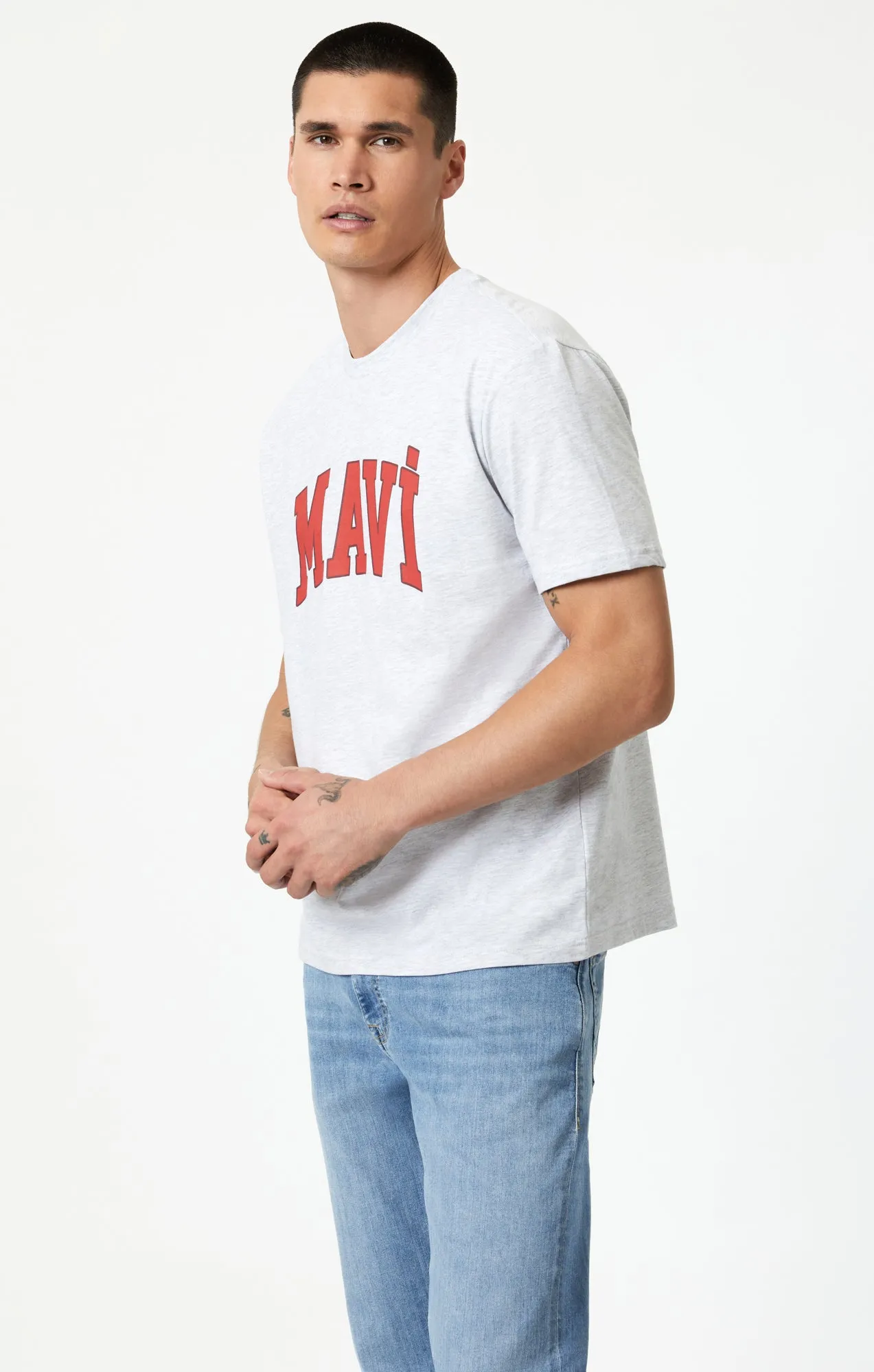 MAVI LOGO T-SHIRT IN KAR MELANGE sold by Mavi product image thumbnail 3