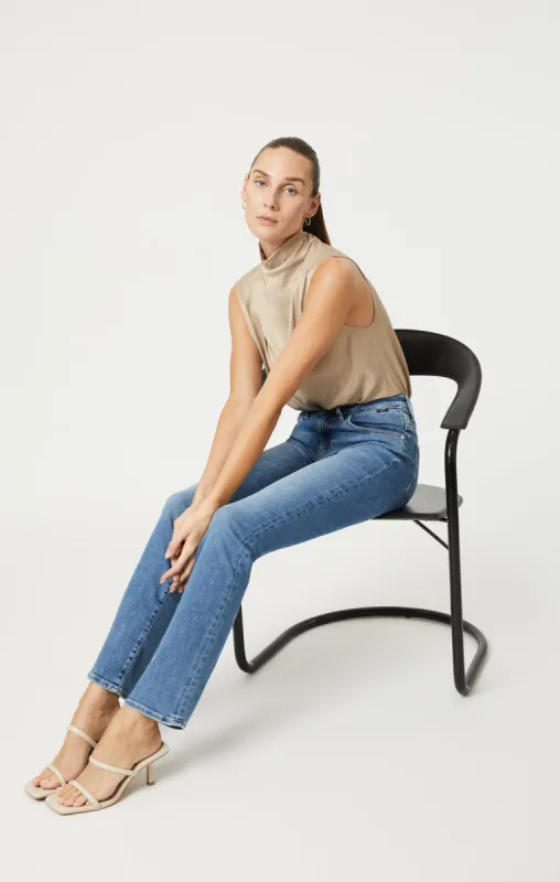 KENDRA STRAIGHT LEG IN MID BRUSHED FEATHER BLUE sold by Mavi