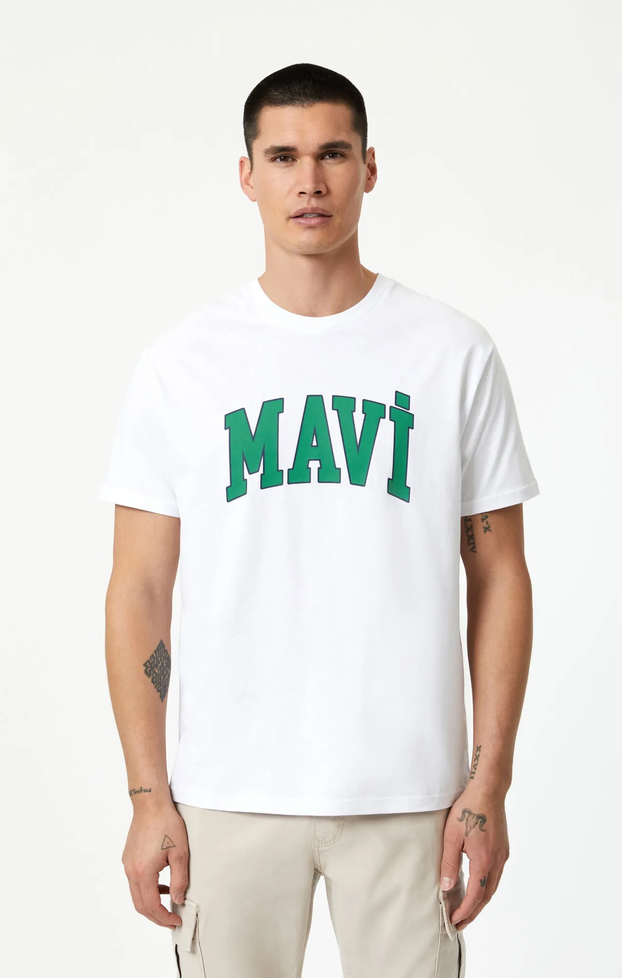 MAVI LOGO T-SHIRT IN WHITE sold by Mavi