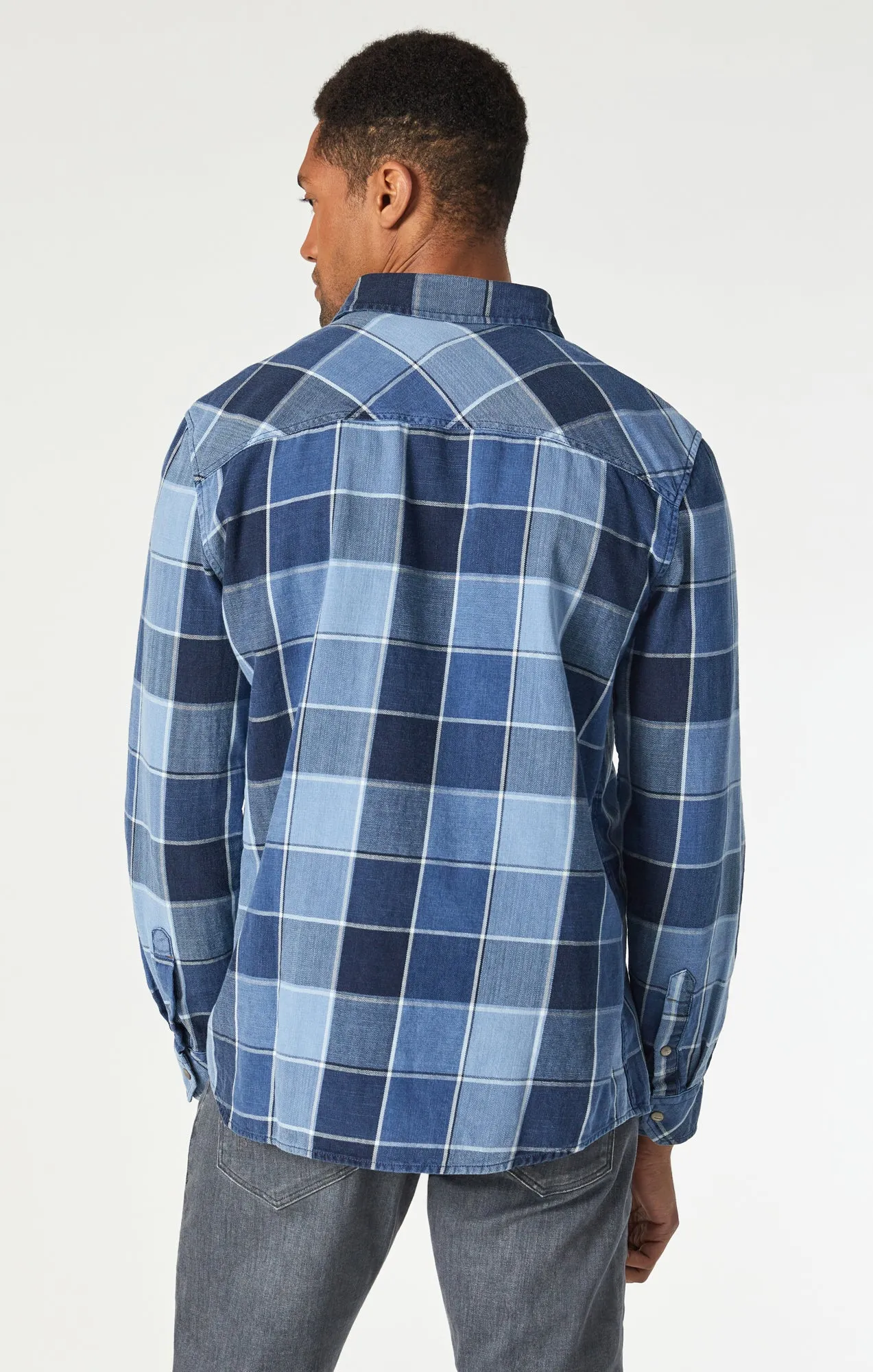 CHECK SHIRT IN INDIGO CHECK sold by Mavi product image thumbnail 3