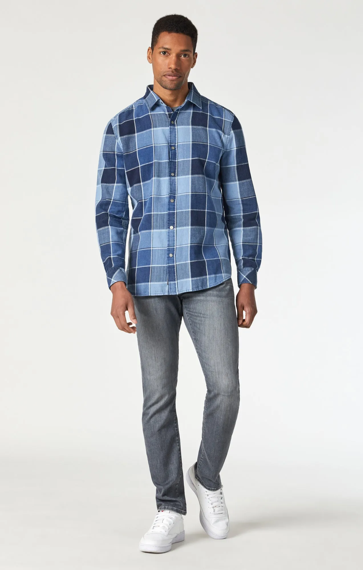 CHECK SHIRT IN INDIGO CHECK sold by Mavi product image thumbnail 4