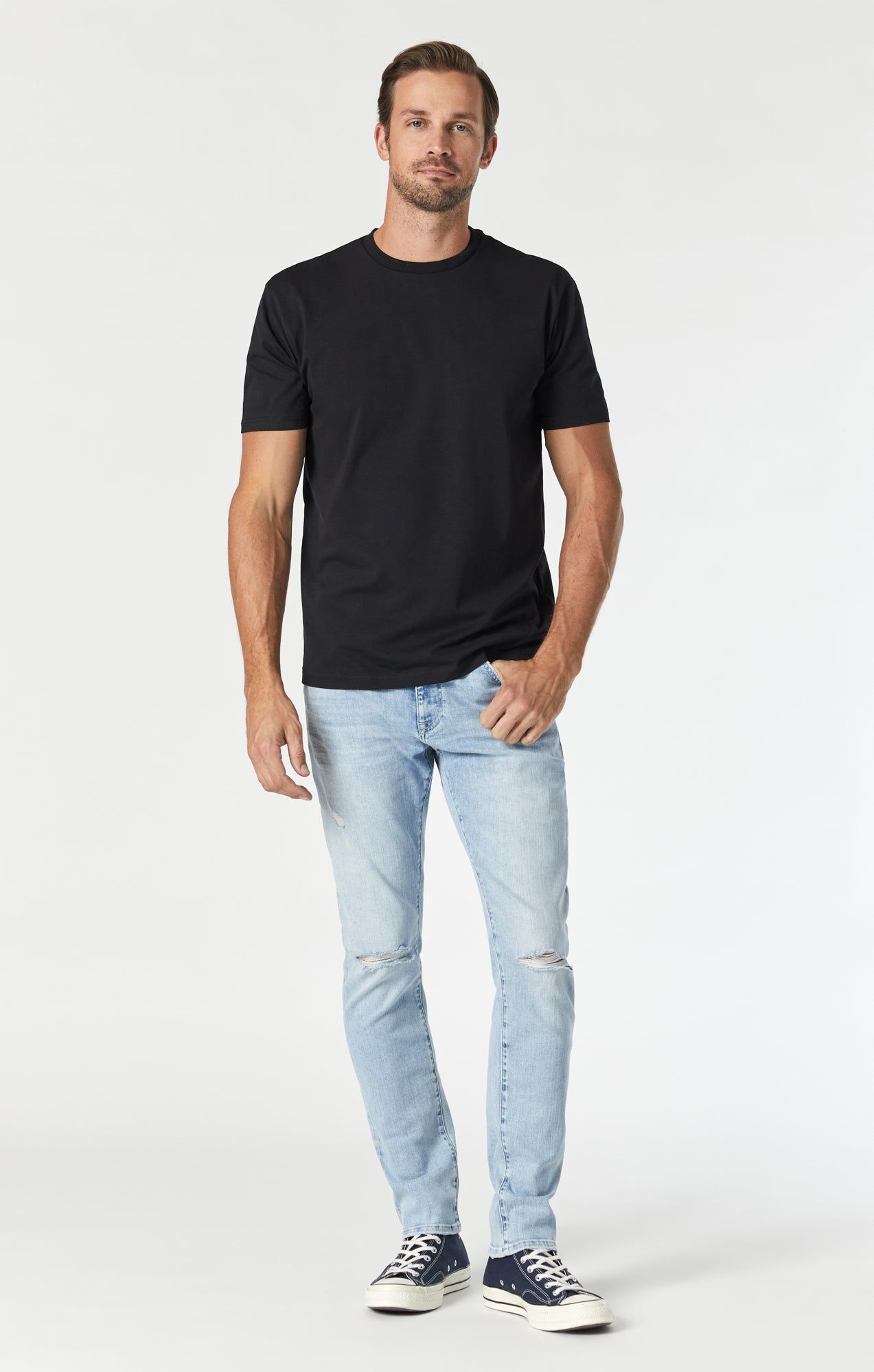 JAKE SLIM LEG IN BLEACHED RIPPED ORGANIC VINTAGE sold by Mavi product image thumbnail 2