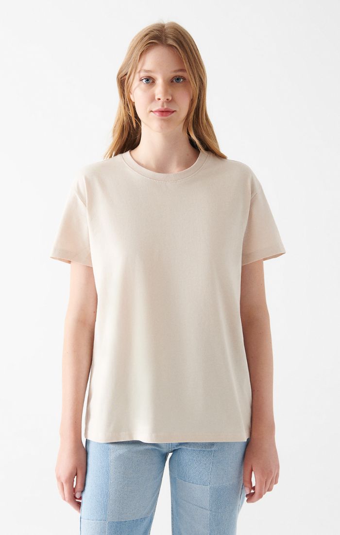 WOMEN'S SHORT SLEEVE T-SHIRT IN LIGHT GREY sold by Mavi product image thumbnail 5
