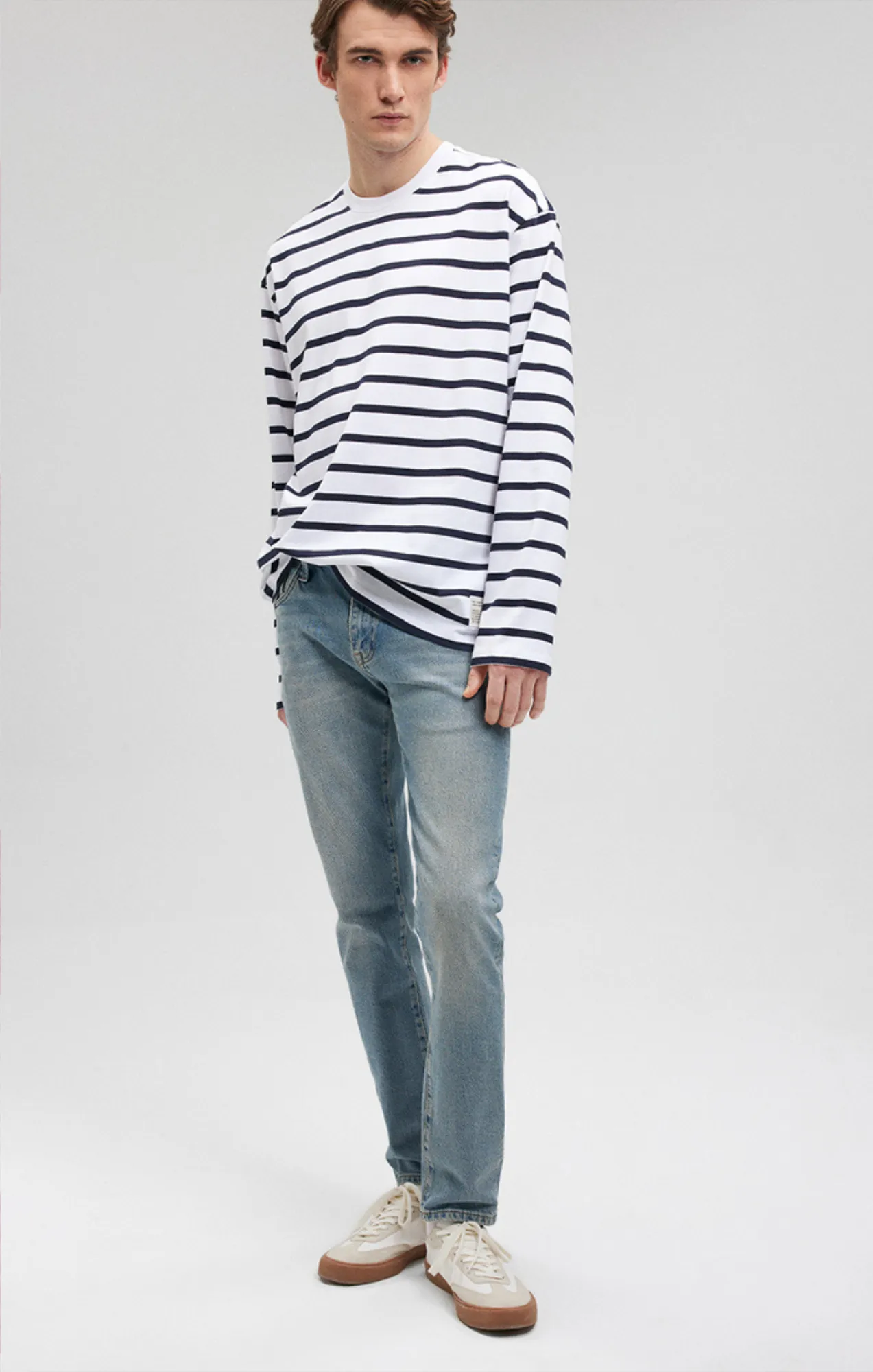 STRIPED LONG SLEEVE T-SHIRT IN NAVY BLAZER sold by Mavi product image thumbnail 2