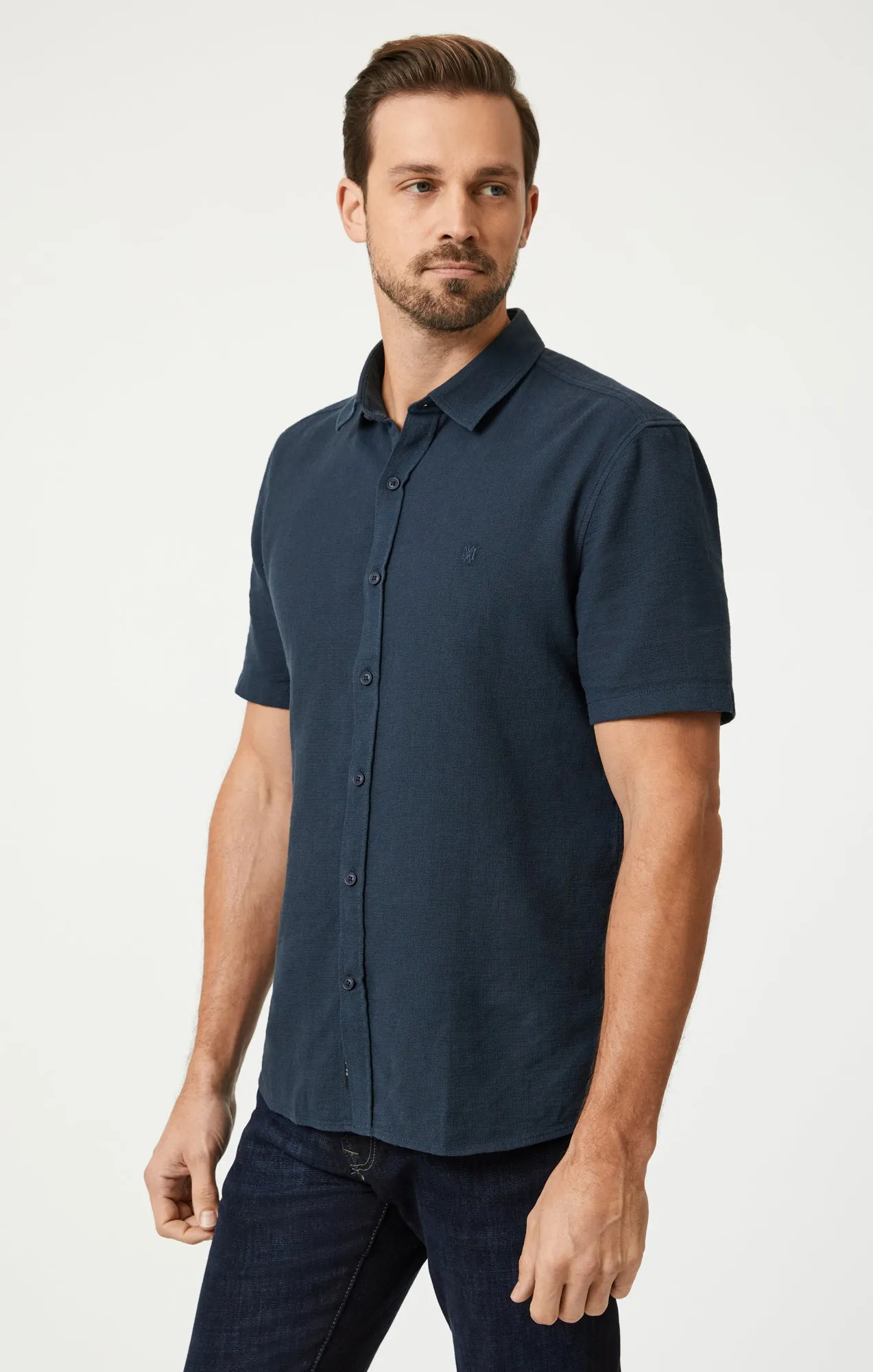 SHORT SLEEVE BUTTON-UP SHIRT IN TOTAL ECLIPSE sold by Mavi product image thumbnail 2