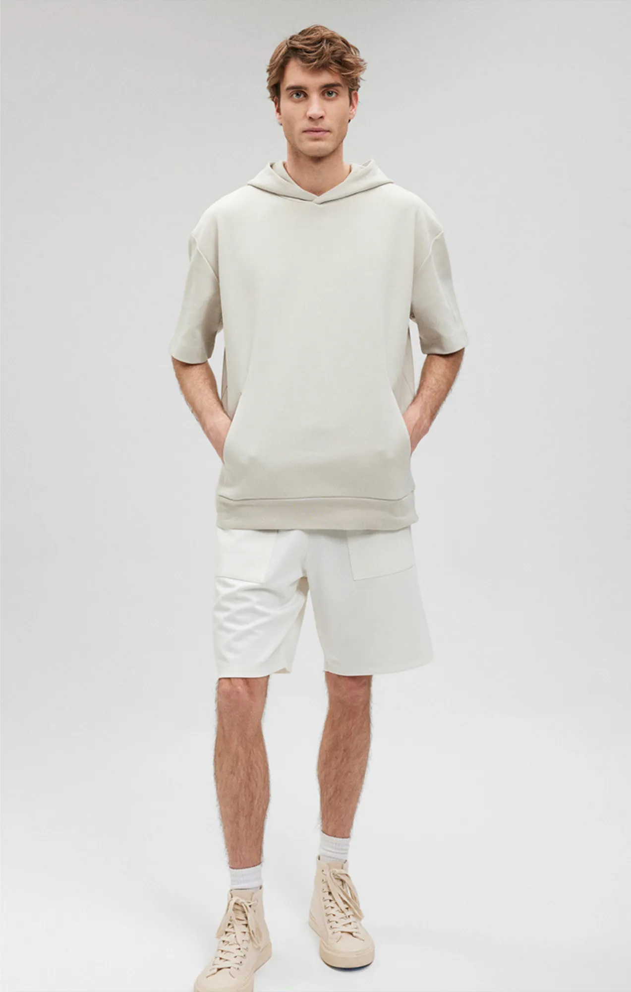 SHORT SLEEVE HOODIE IN MOONSTRUCK sold by Mavi product image thumbnail 3