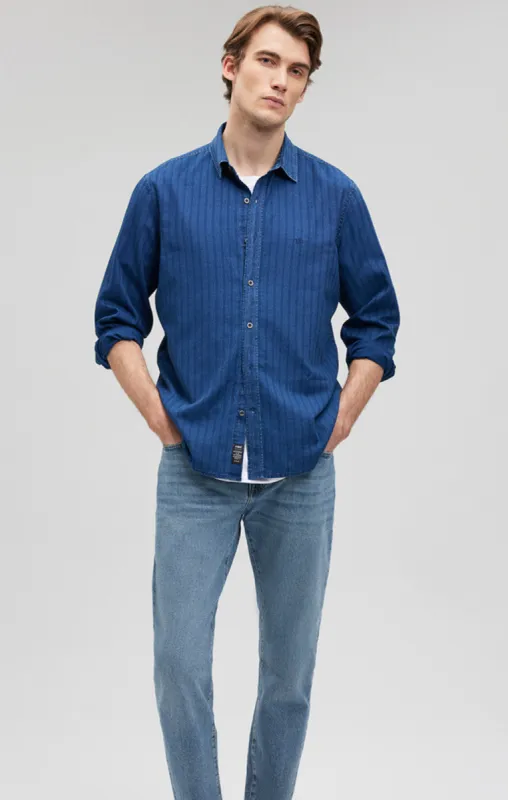 BUTTON-UP LONG SLEEVE SHIRT IN INDIGO sold by Mavi