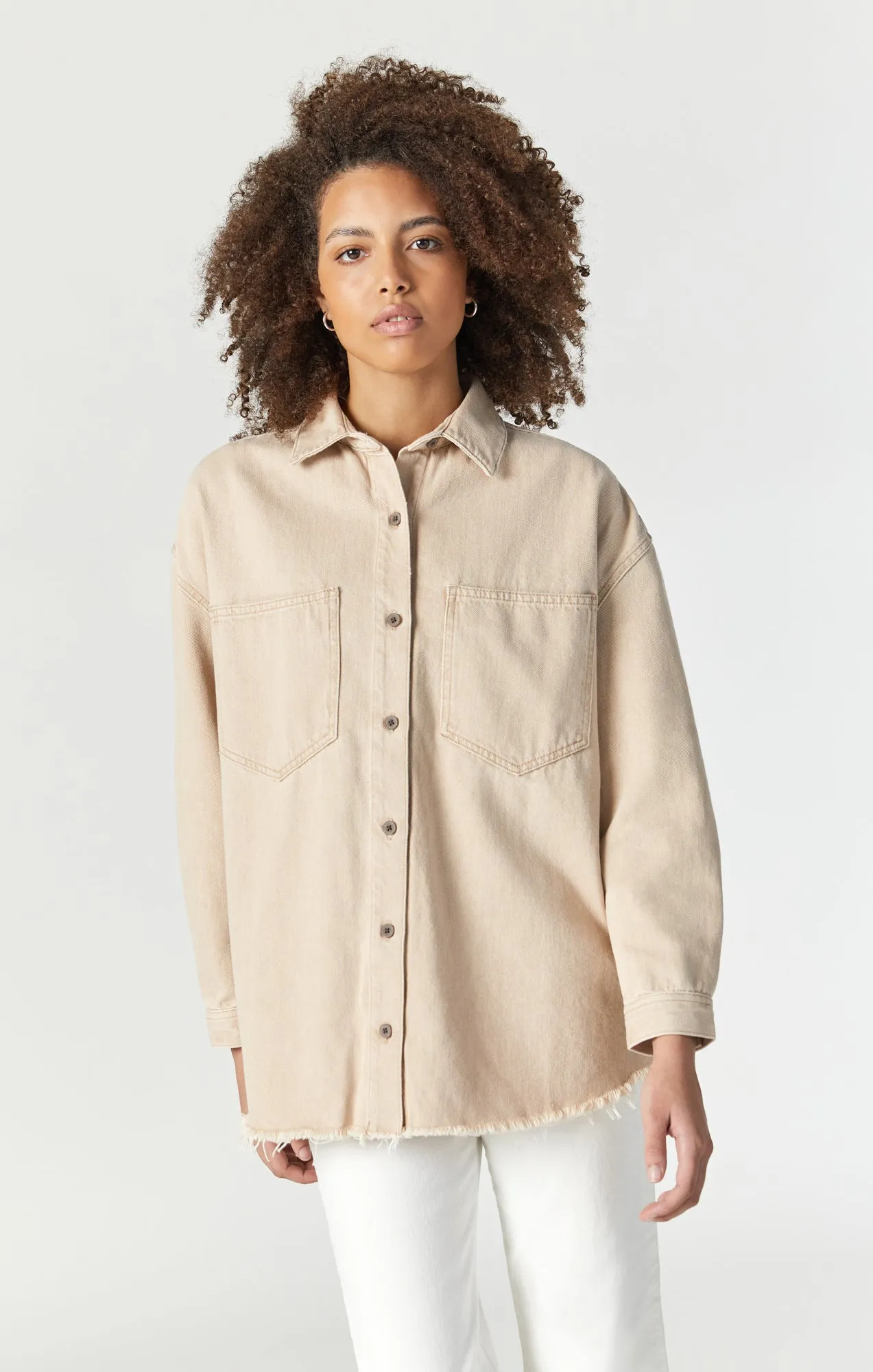 DINA DENIM SHIRT IN BEIGE NATURAL DYE sold by Mavi