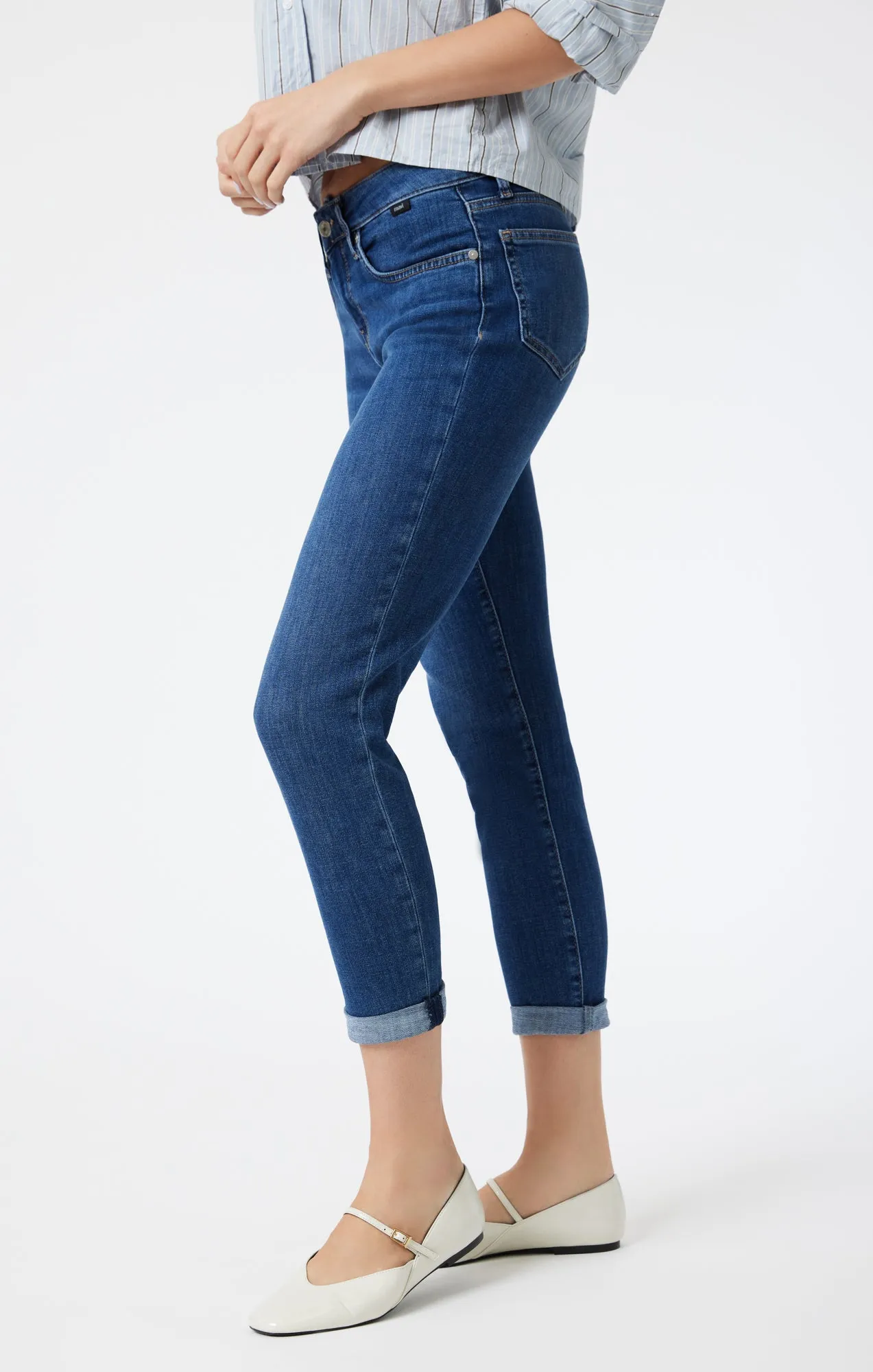 ADA BOYFRIEND IN DARK BRUSHED FEATHER BLUE sold by Mavi product image thumbnail 4