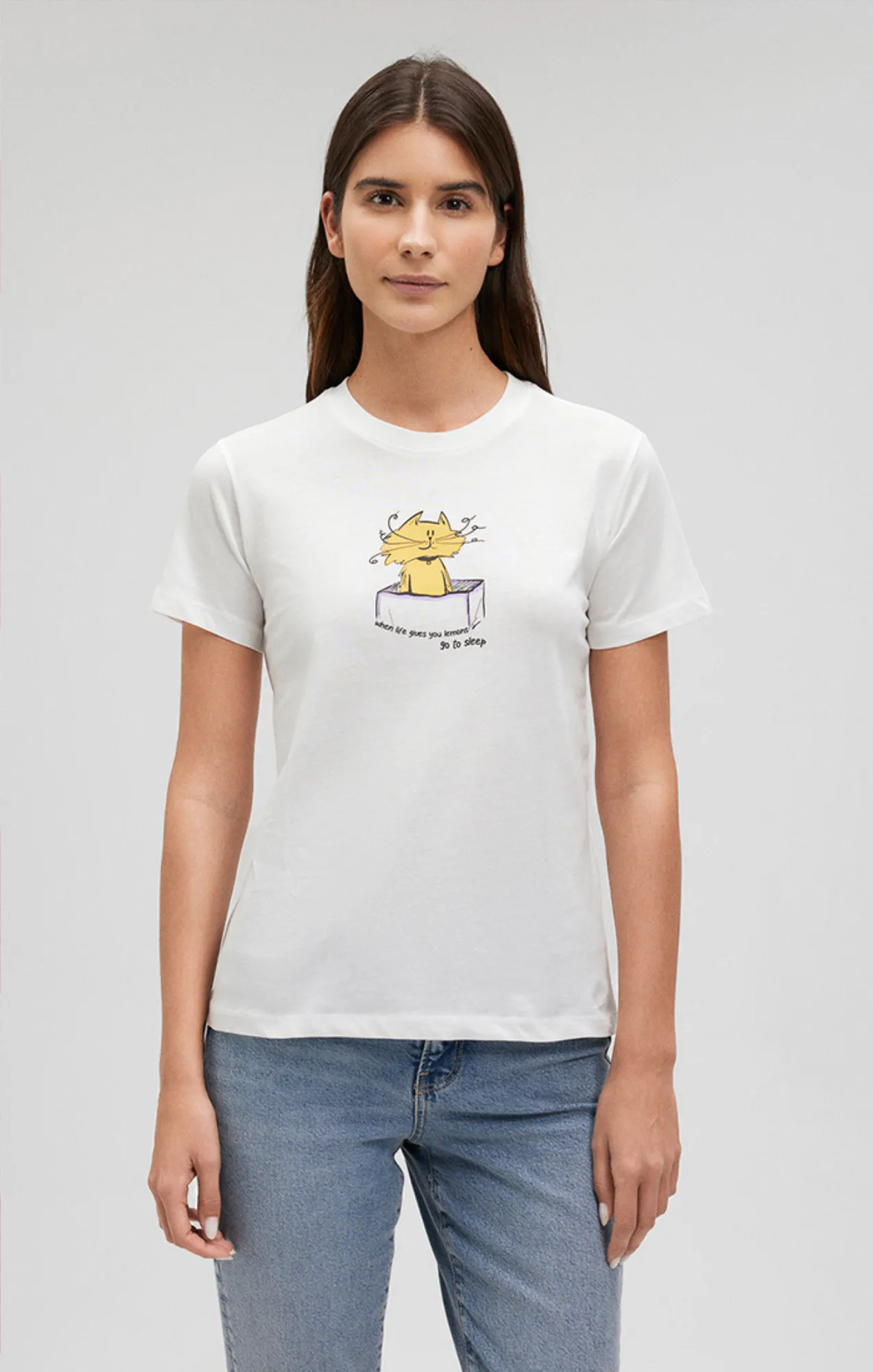 YELLOW CAT T-SHIRT IN ANTIQUE WHITE sold by Mavi product image thumbnail 4
