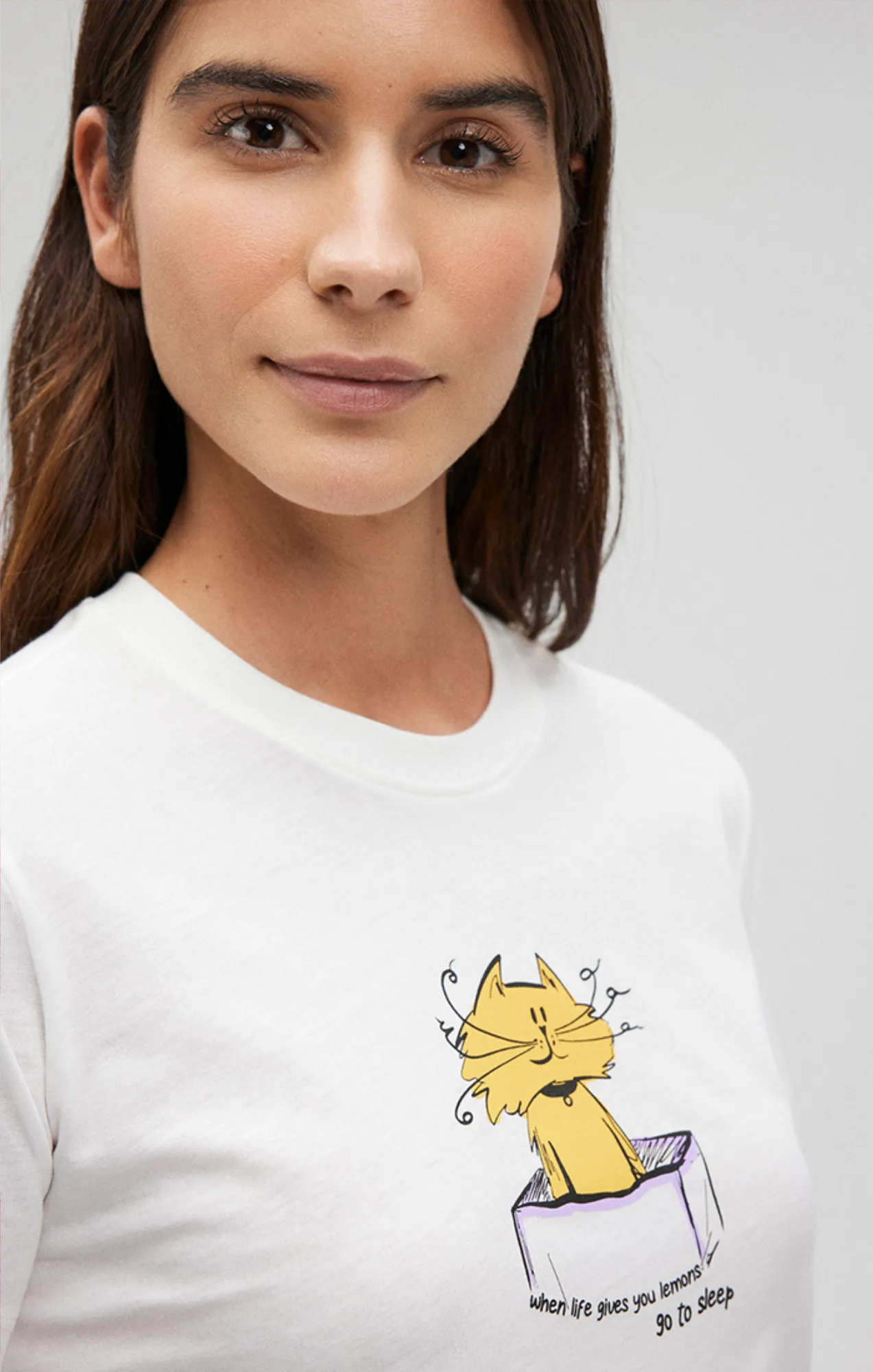 YELLOW CAT T-SHIRT IN ANTIQUE WHITE sold by Mavi product image thumbnail 5