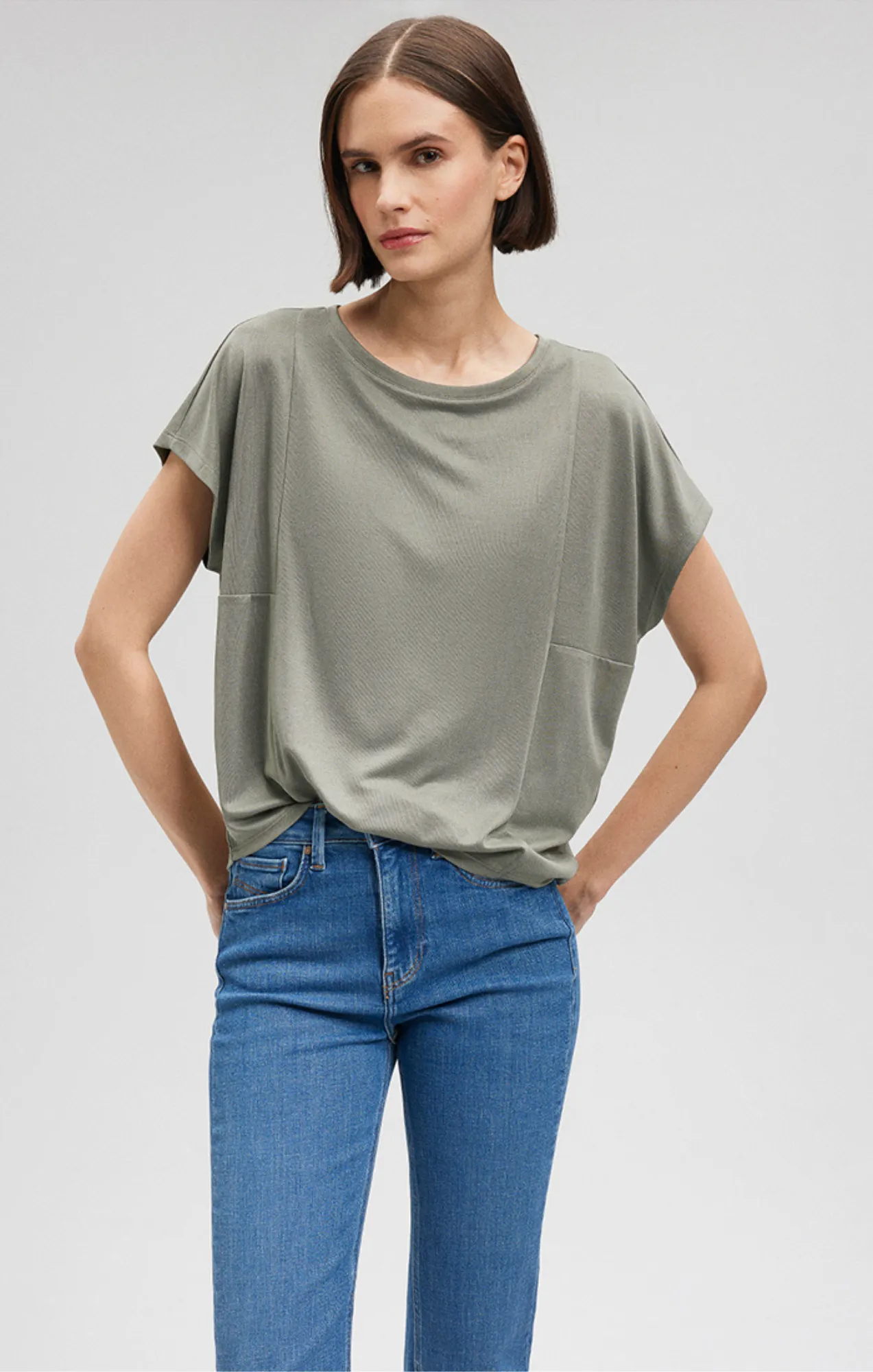 SHORT SLEEVE SHIRT IN AGAVE GREEN sold by Mavi