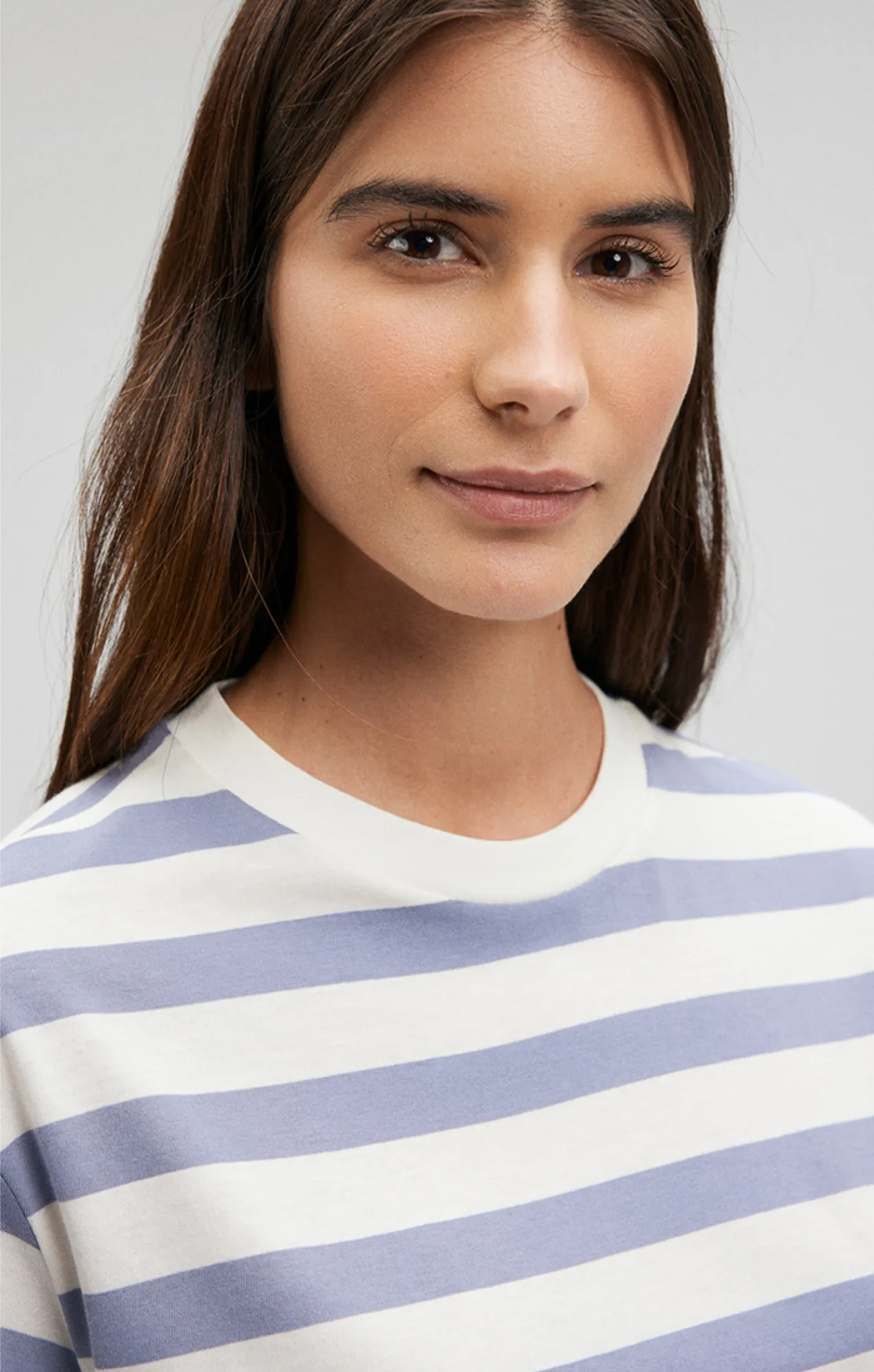 STRIPED CREW NECK T-SHIRT IN TEMPEST STRIPE sold by Mavi product image thumbnail 5