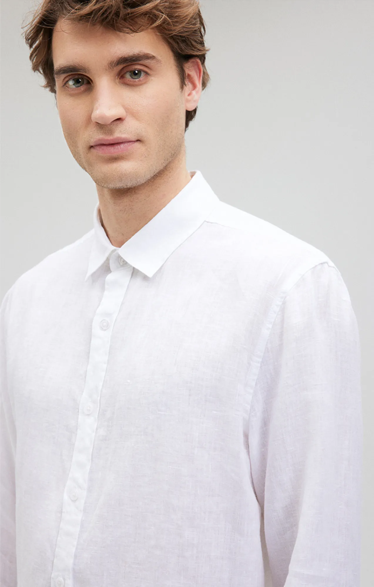 LINEN BUTTON-UP SHIRT IN WHITE sold by Mavi product image thumbnail 5
