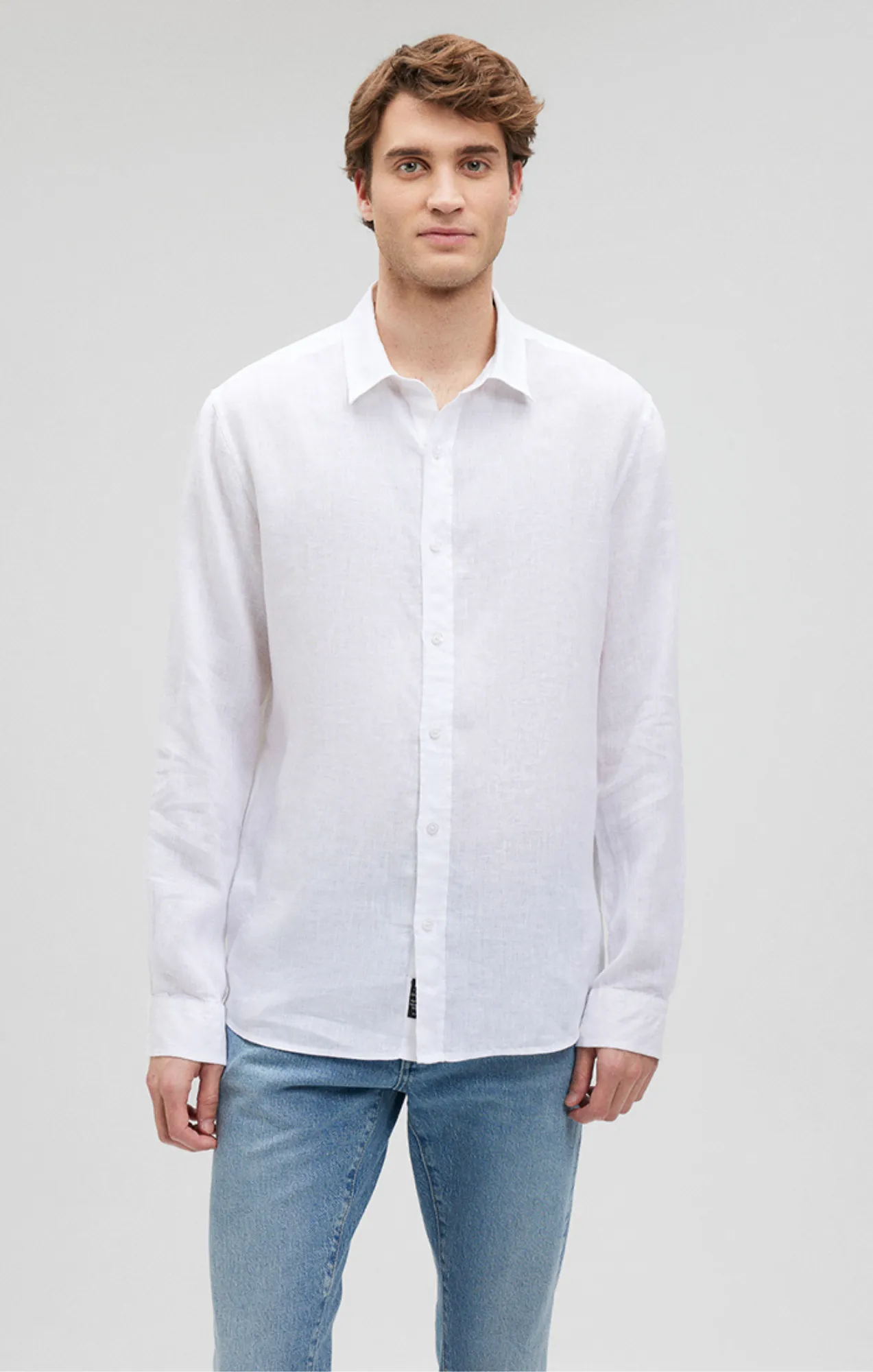LINEN BUTTON-UP SHIRT IN WHITE sold by Mavi product image thumbnail 3